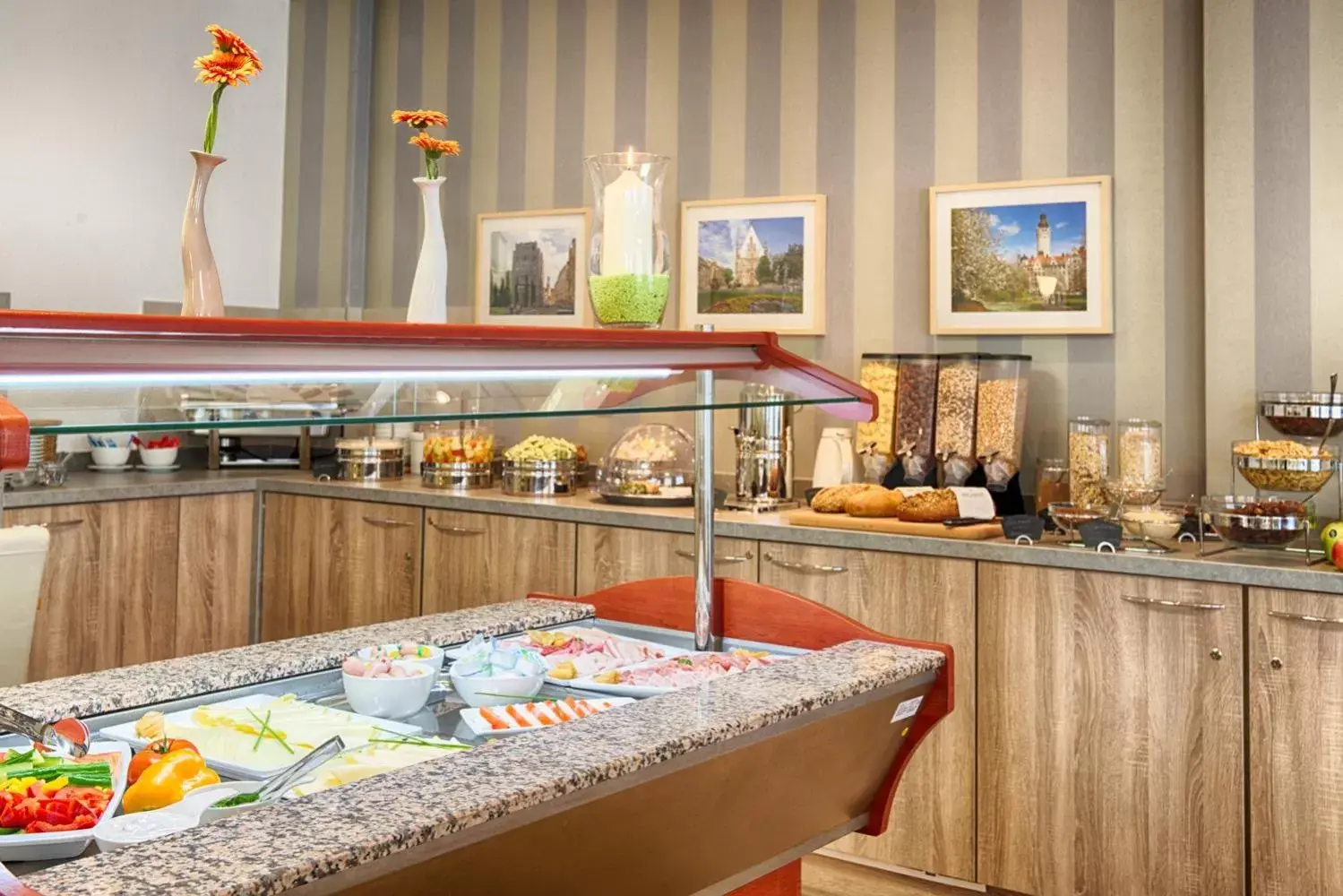 Buffet breakfast in ACHAT Hotel Leipzig Messe Buffet breakfast in ACHAT Hotel Leipzig Messe