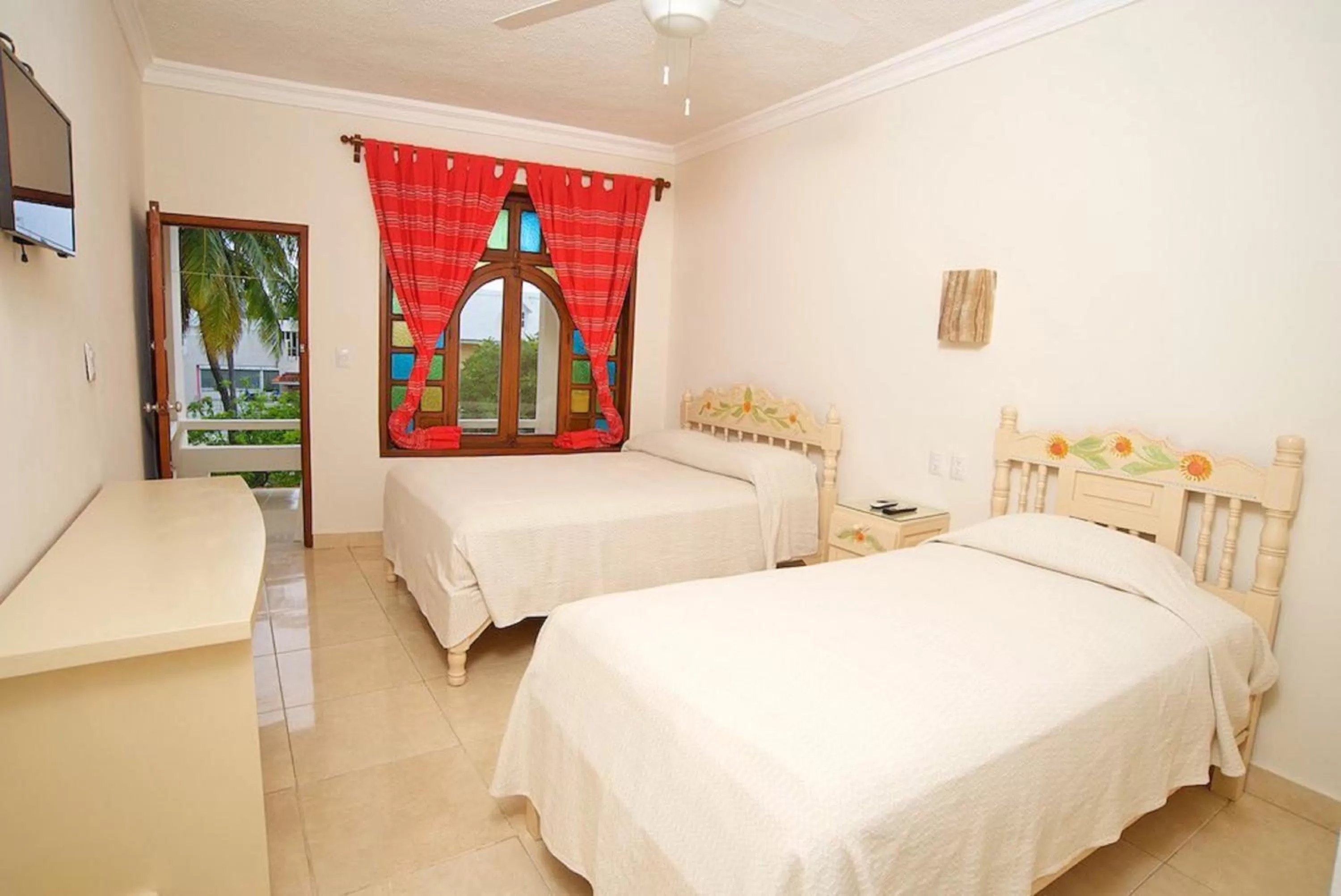 Bed in Hotel Cabanas Maria Del Mar