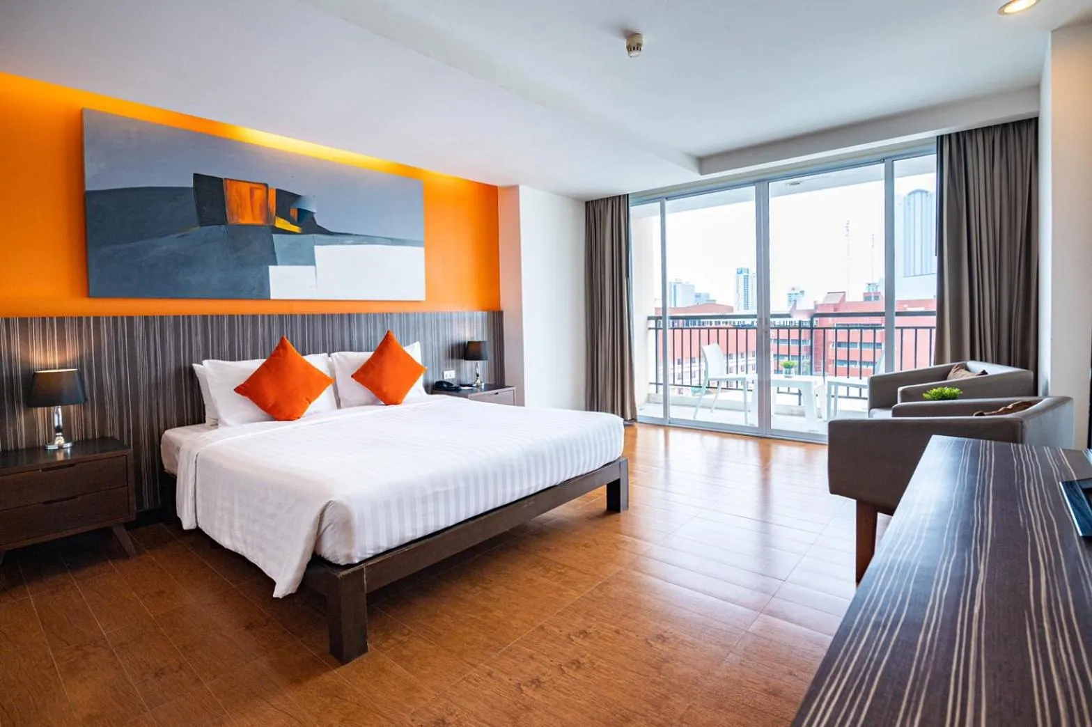 Bed in Hotel J Pattaya