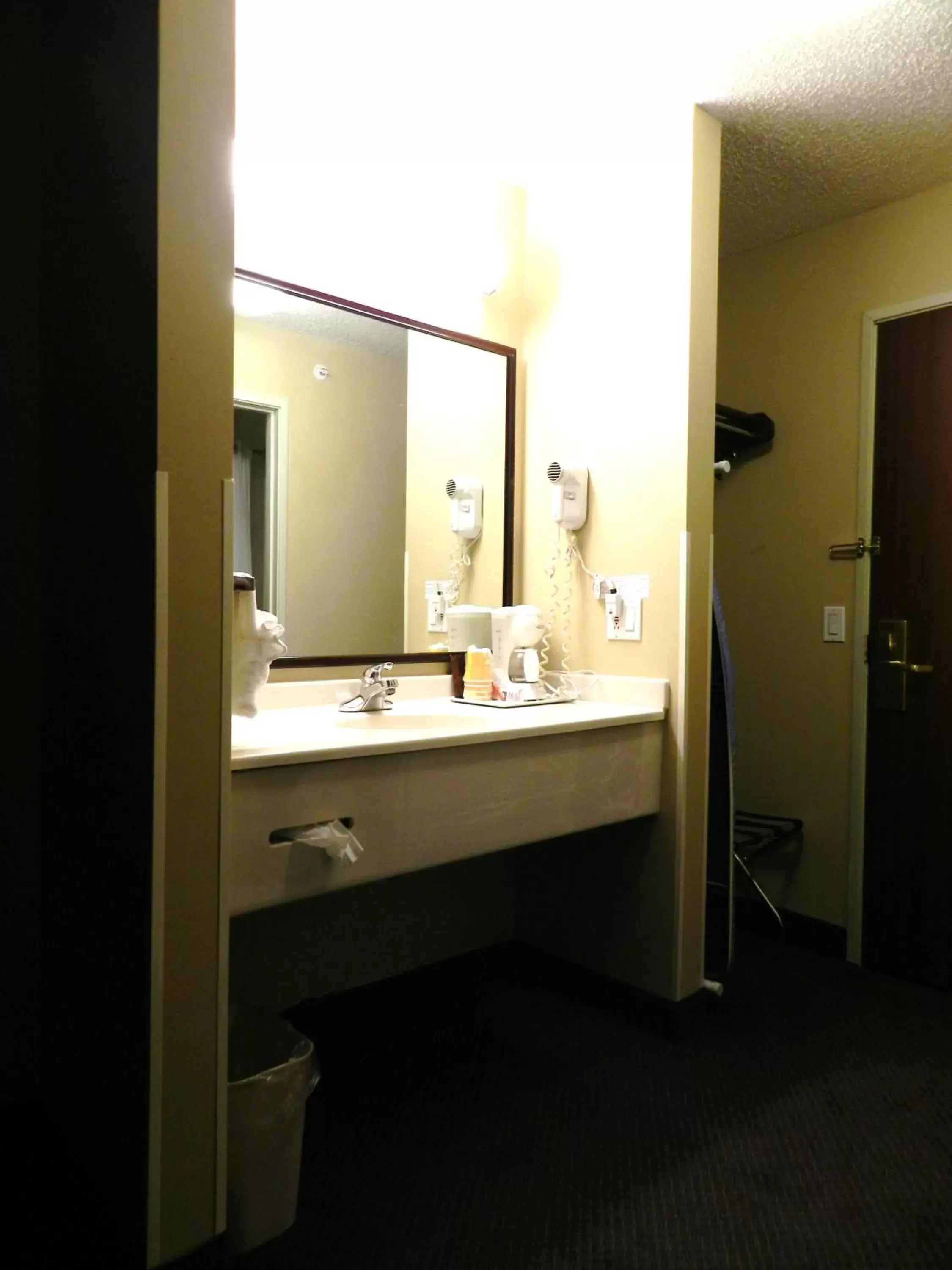 Bathroom, Coffee/Tea Facilities in Luxury Inn & Suites Troy