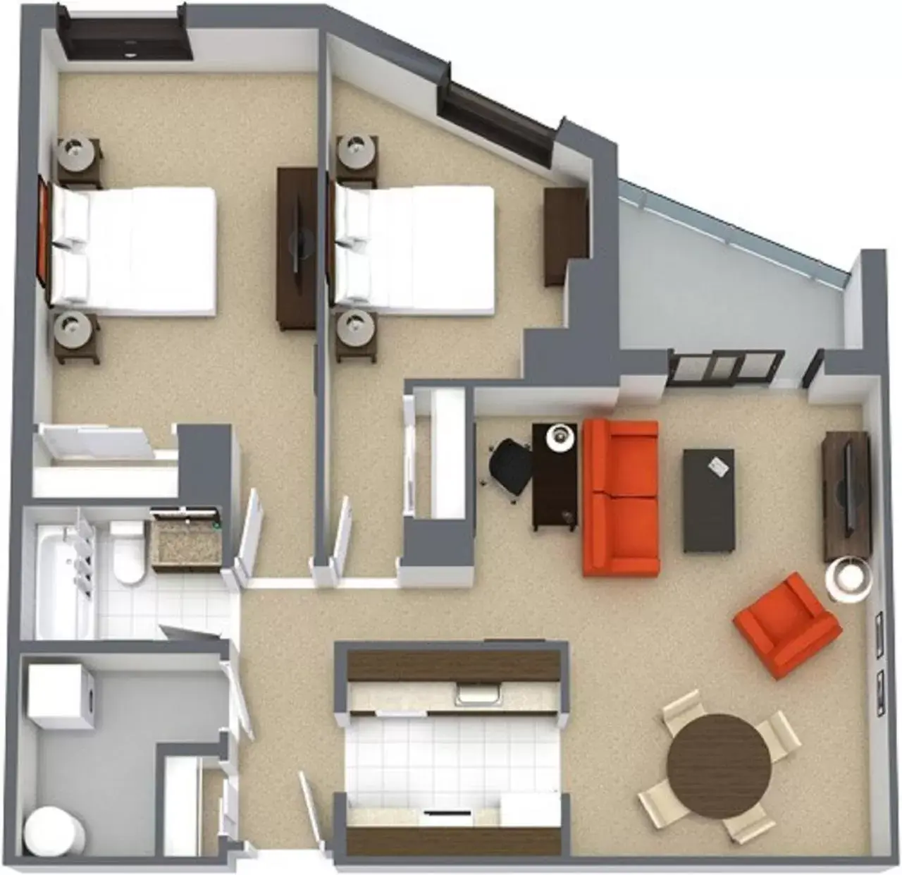 Bathroom, Floor Plan in Les Suites Hotel