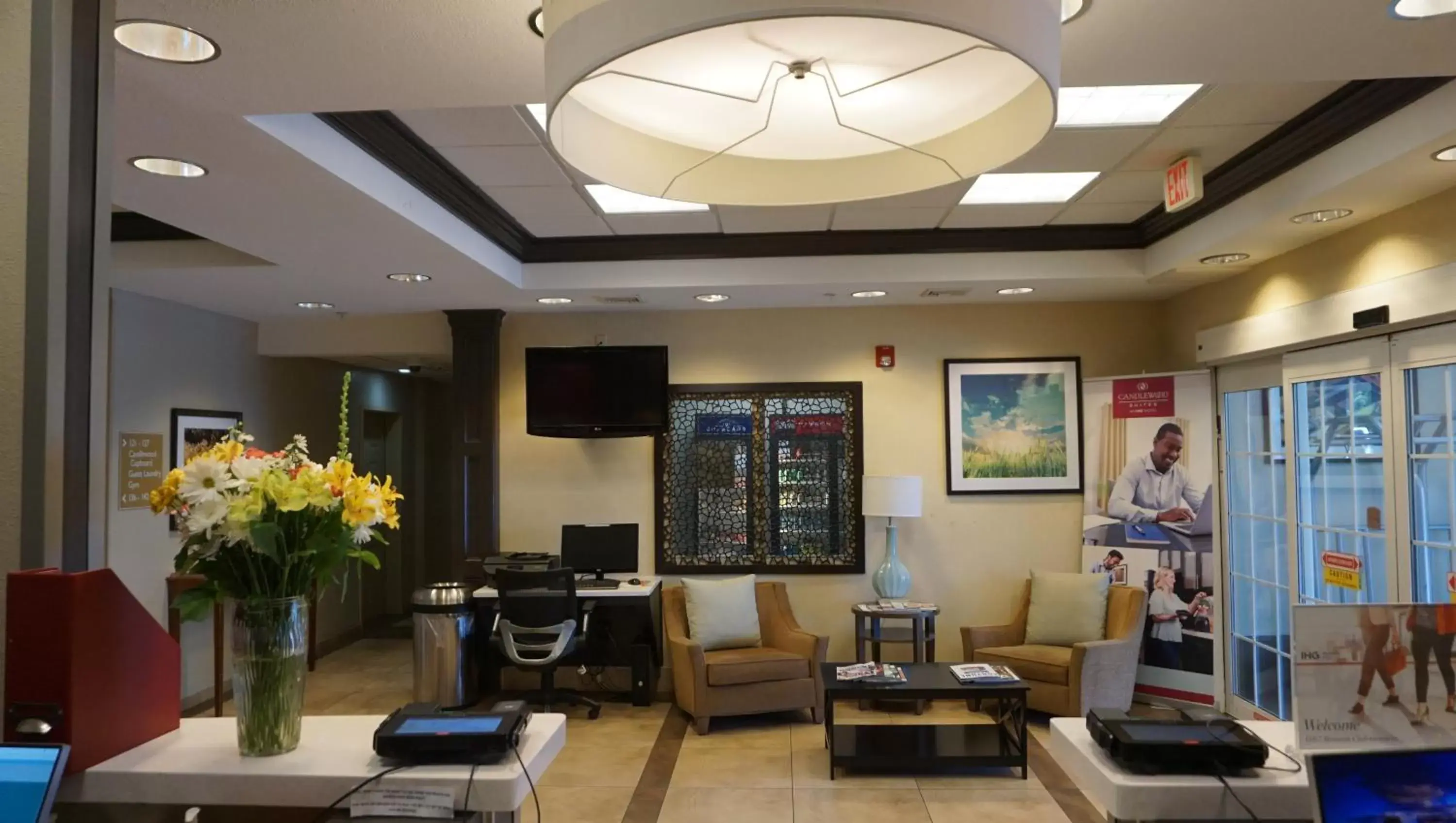 Property building, Lobby/Reception in Candlewood Suites-West Springfield, an IHG Hotel