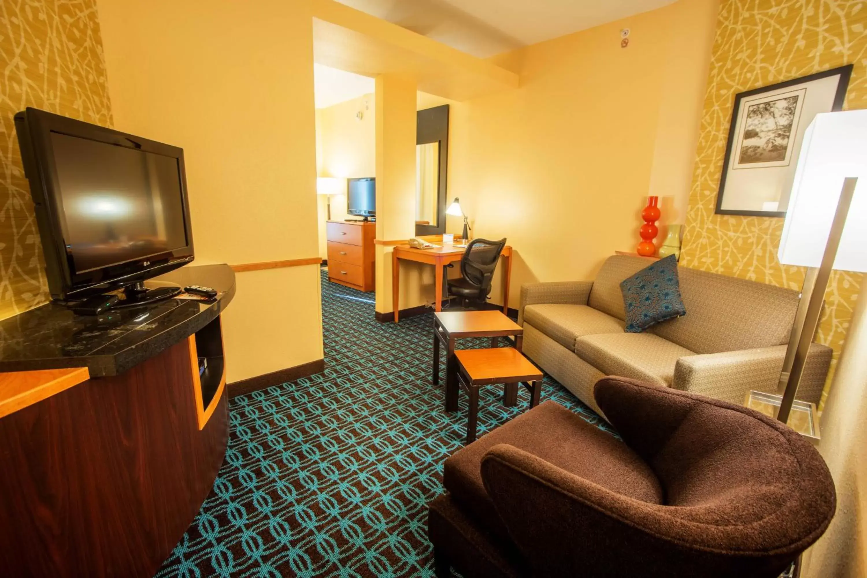 Living room, Seating Area in Fairfield Inn and Suites by Marriott Bartlesville