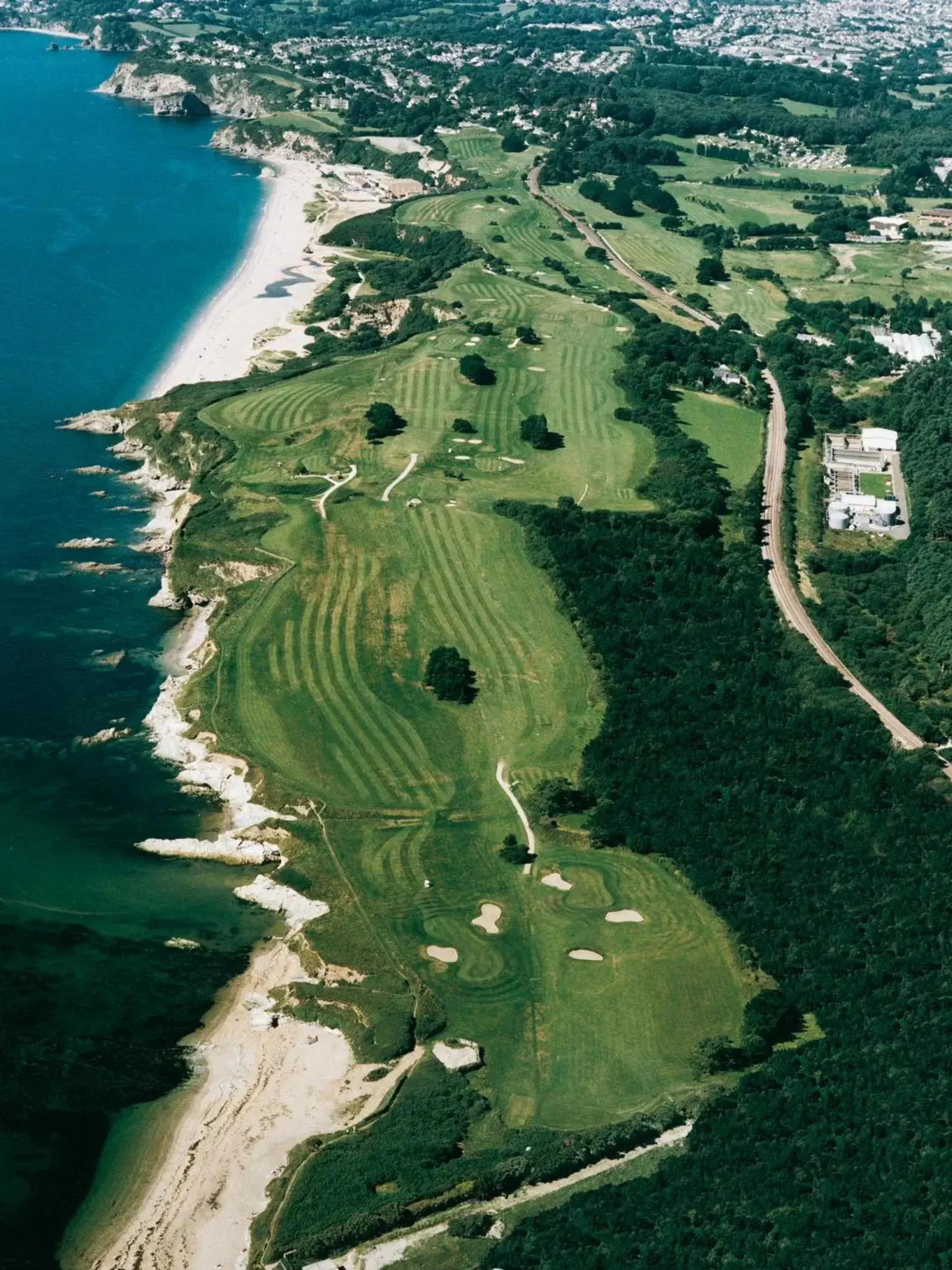 Golfcourse, Bird's-eye View in The Carlyon Bay Hotel and Spa