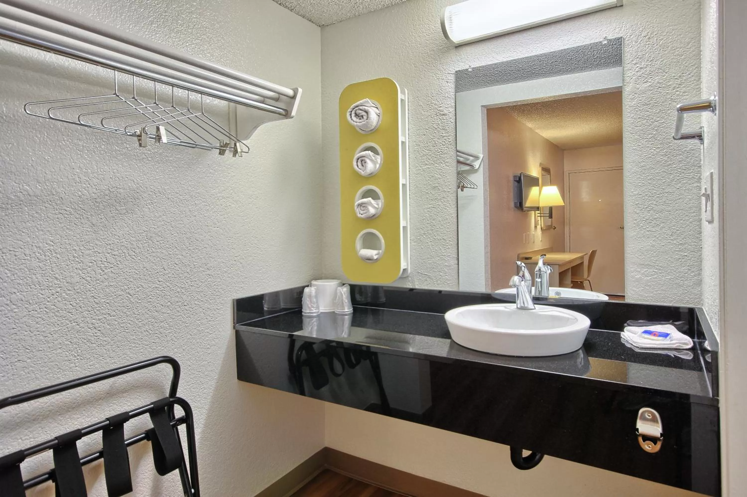 Bathroom in Motel 6-Fresno, CA - Blackstone South