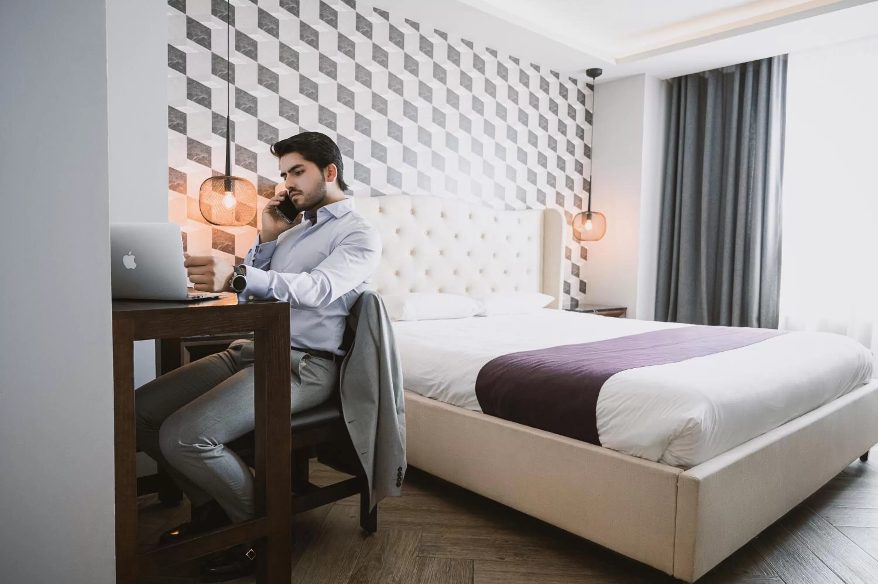 Landmark view, Bed in Casa Basalto