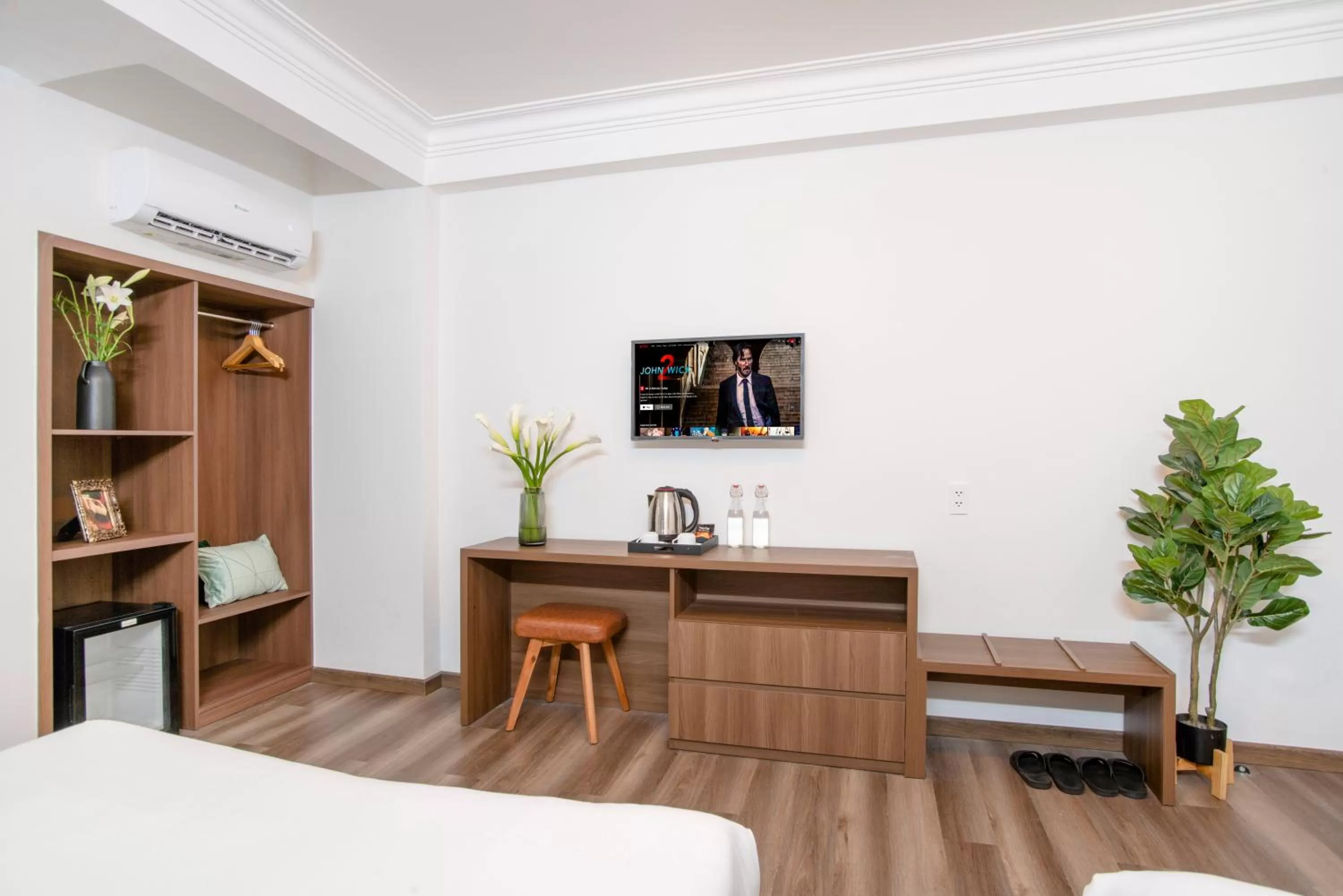 Bed in SAZI BEN THANH Hotel HCM