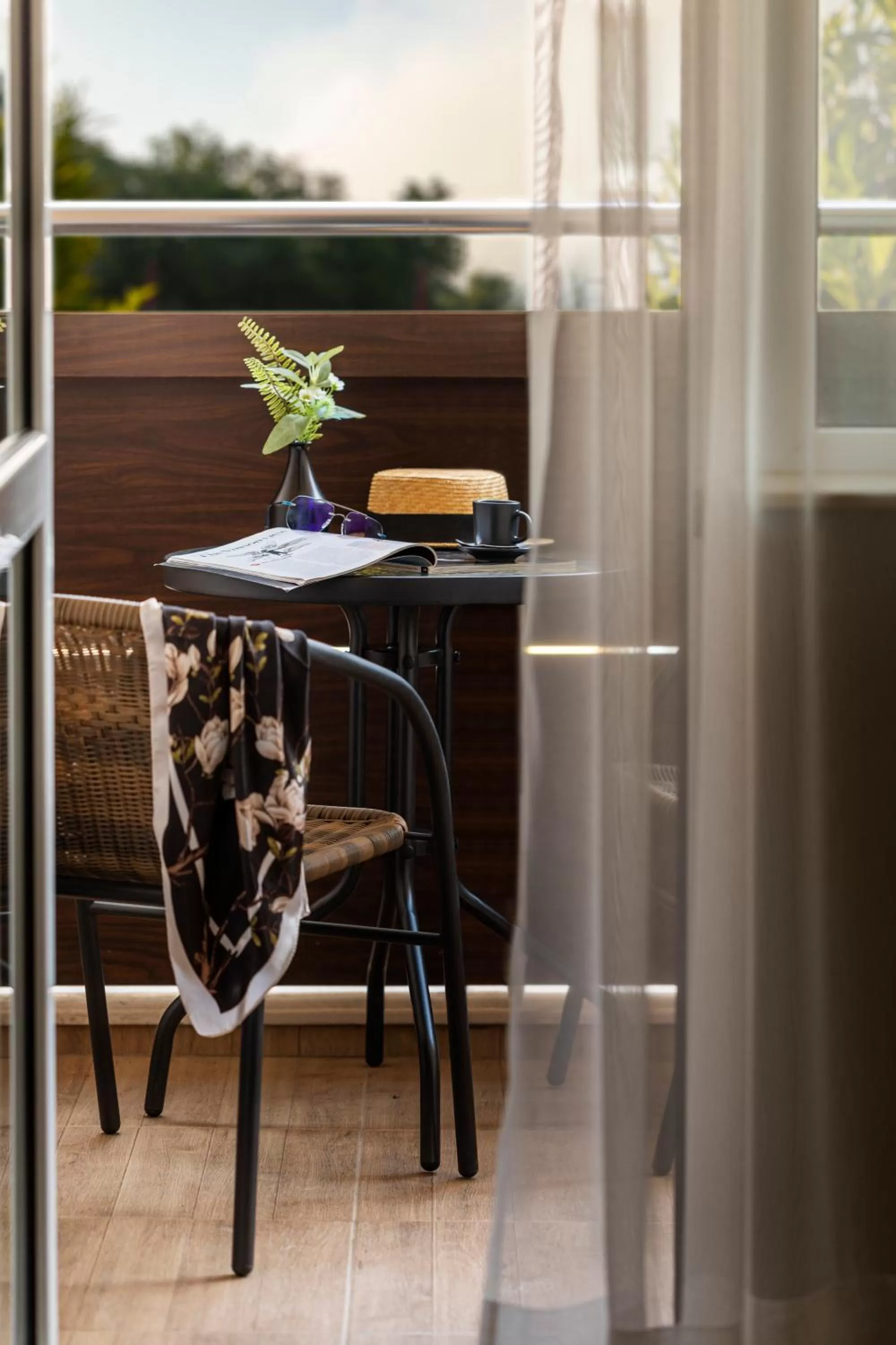 Balcony/Terrace in -- ESTE PARK HOTEL -- part of Urban Chic Luxury Design Hotels - Parking & Compliments - next to Shopping & Dining Mall Plovdiv