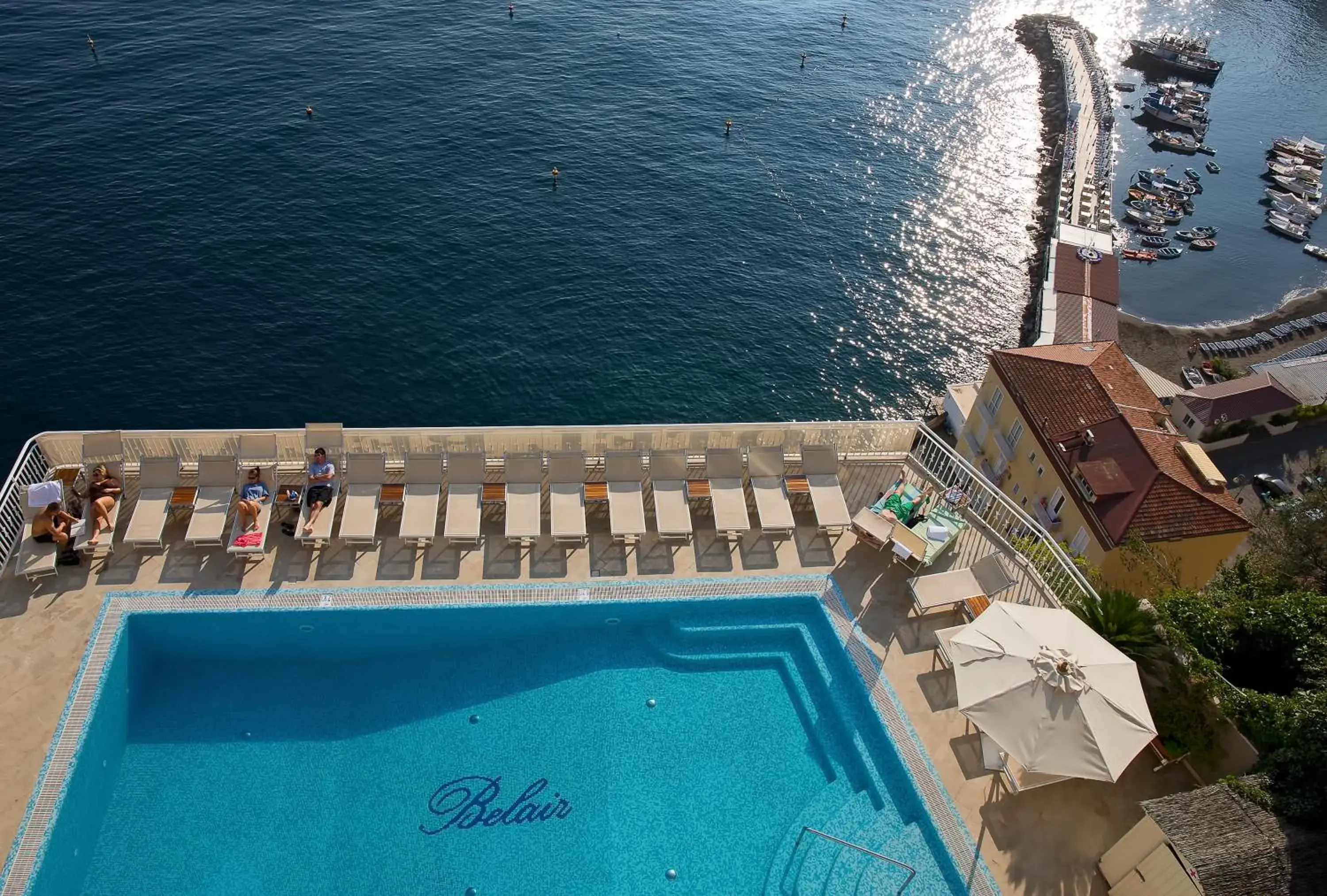 Bird's eye view, Pool View in Hotel Belair