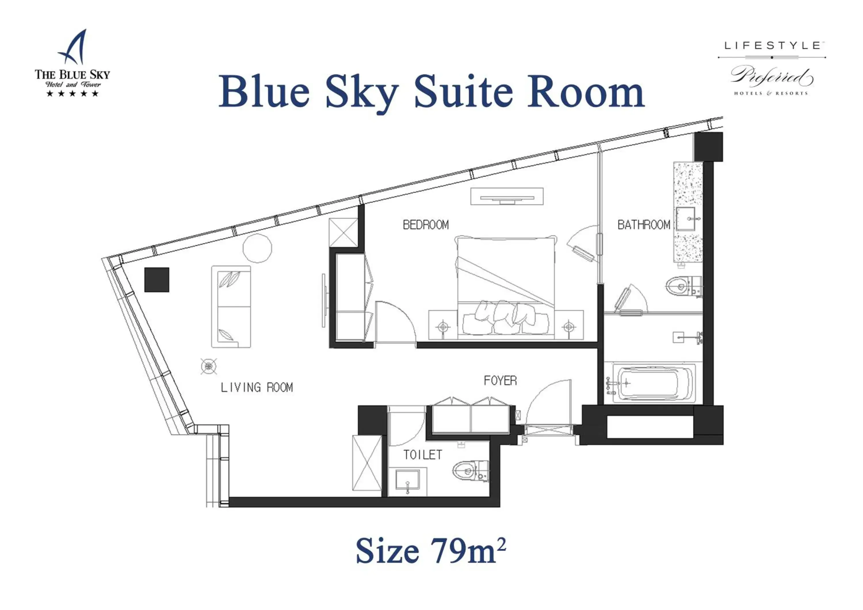 Floor Plan in The Blue Sky Hotel and Tower