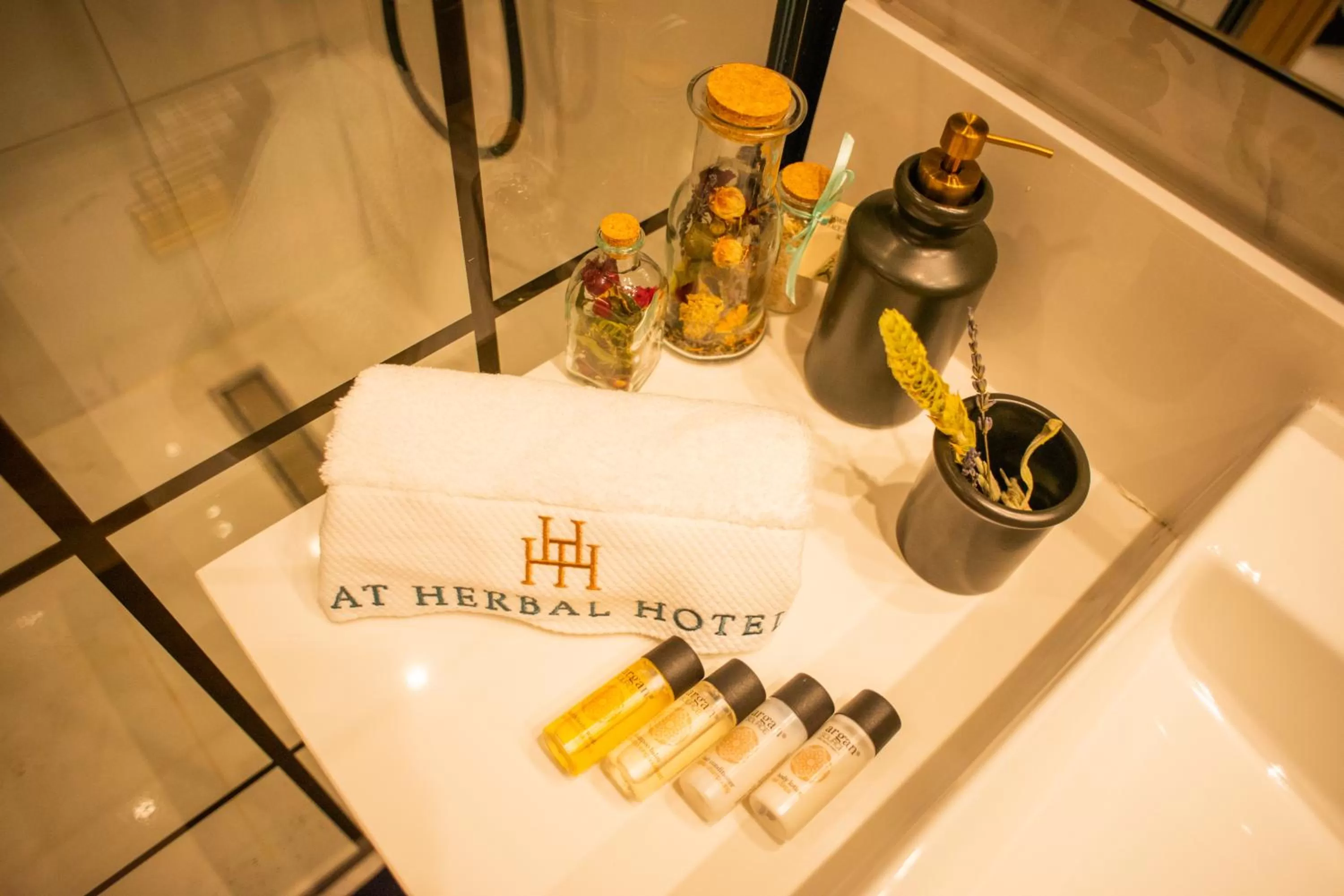 Bathroom in At Herbal Boutique Hotel & Spa