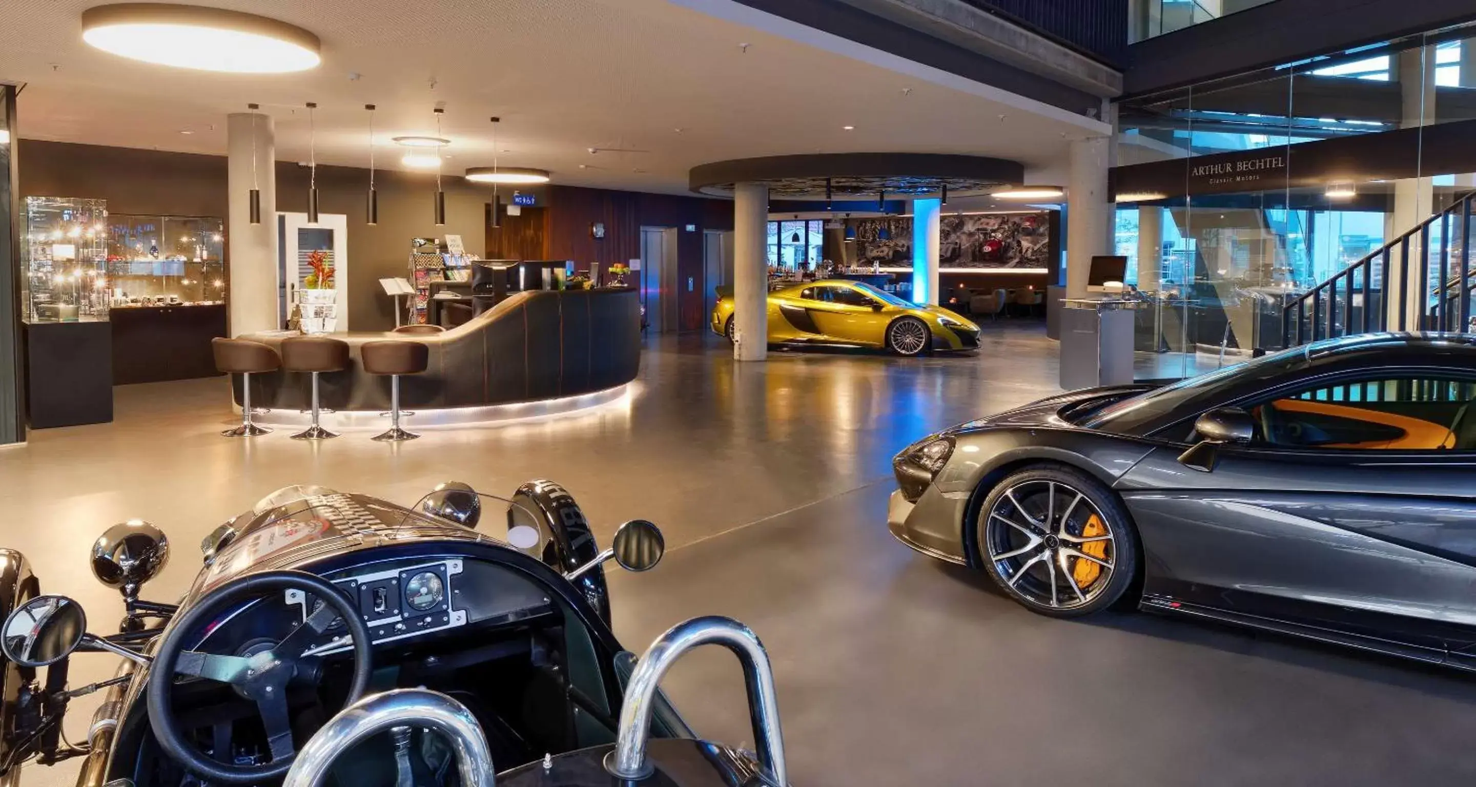 Lobby or reception in V8 HOTEL Motorworld Region Stuttgart