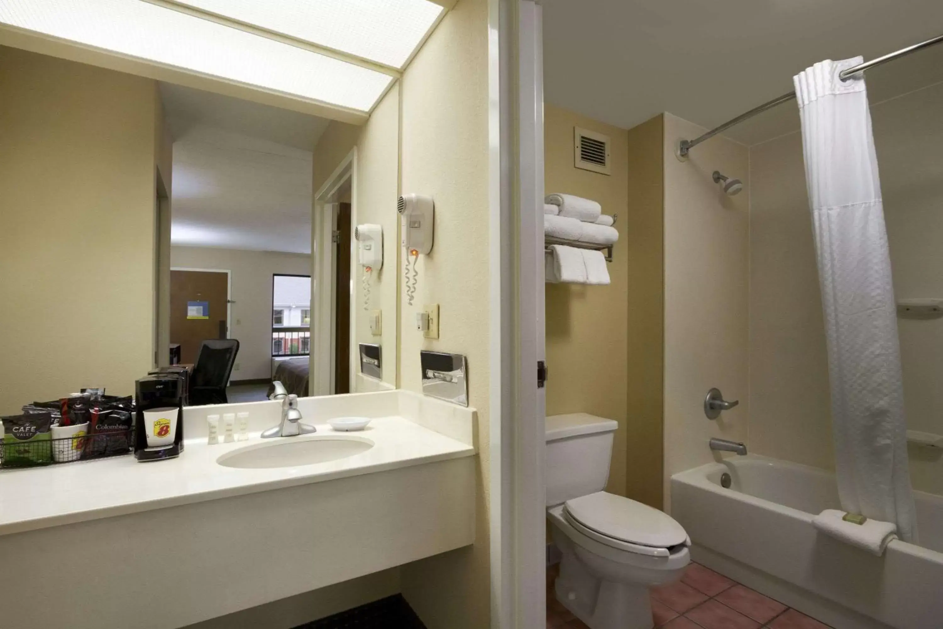 Bathroom in Super 8 by Wyndham Calhoun