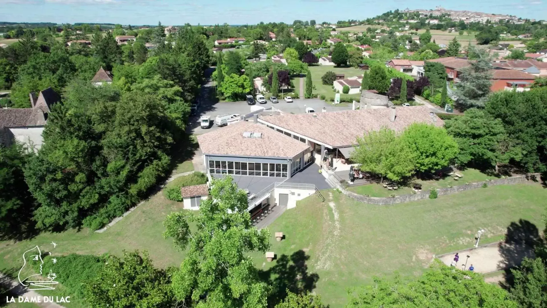 Bird's-eye View in Hotel Restaurant La Dame du Lac