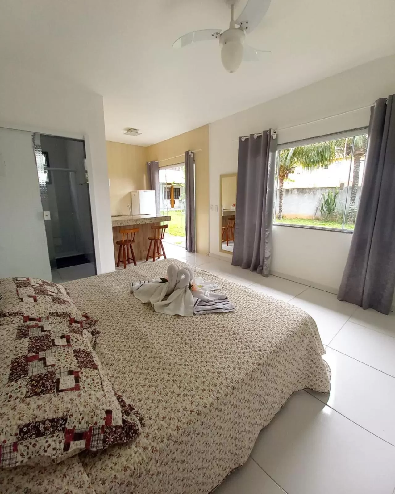 Bed in Pousada Recanto Das Emerências