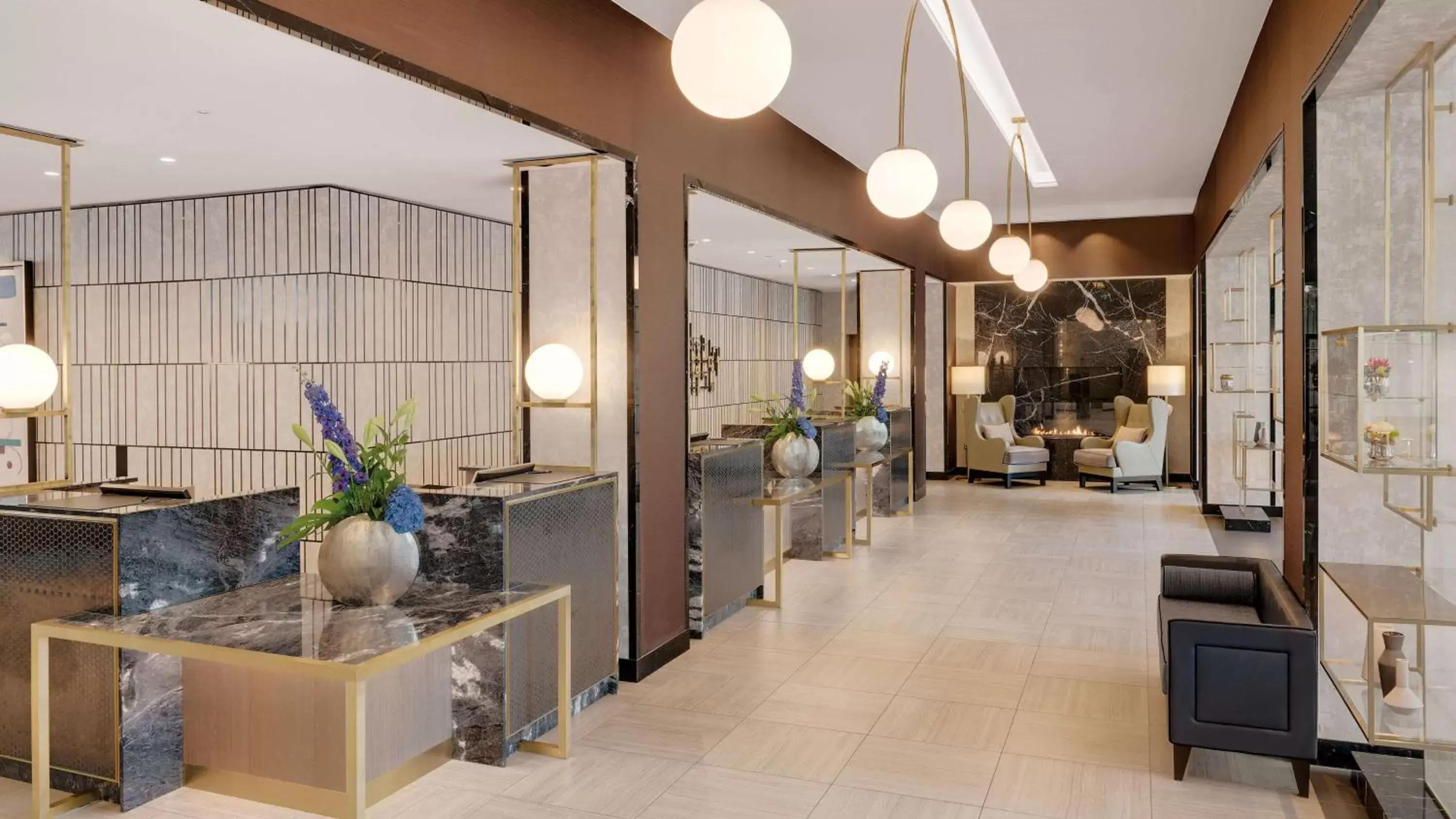 Lobby or reception in Hilton Munich City Lobby or reception in Hilton Munich City