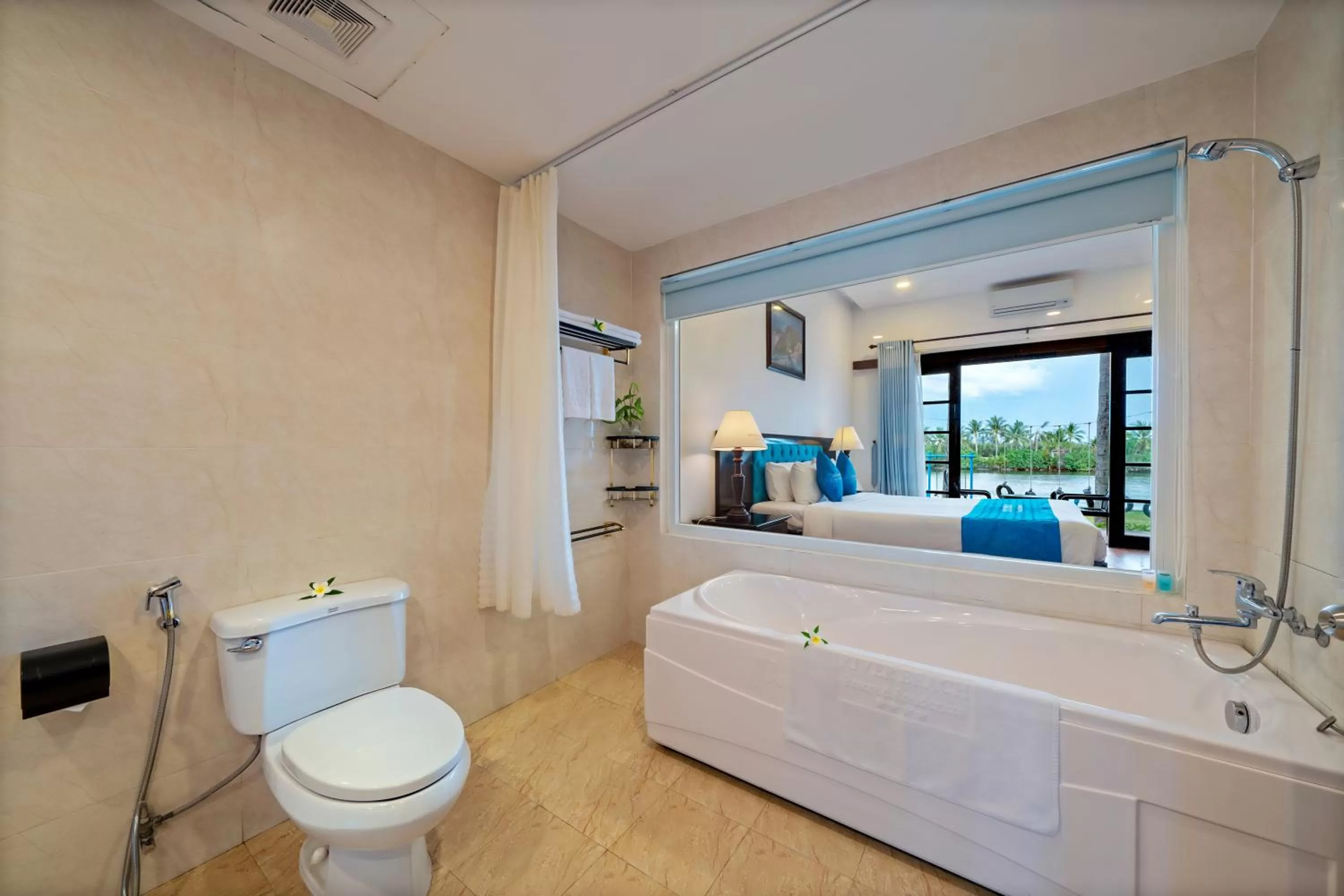 Shower, Bed in River Beach Resort & Residences