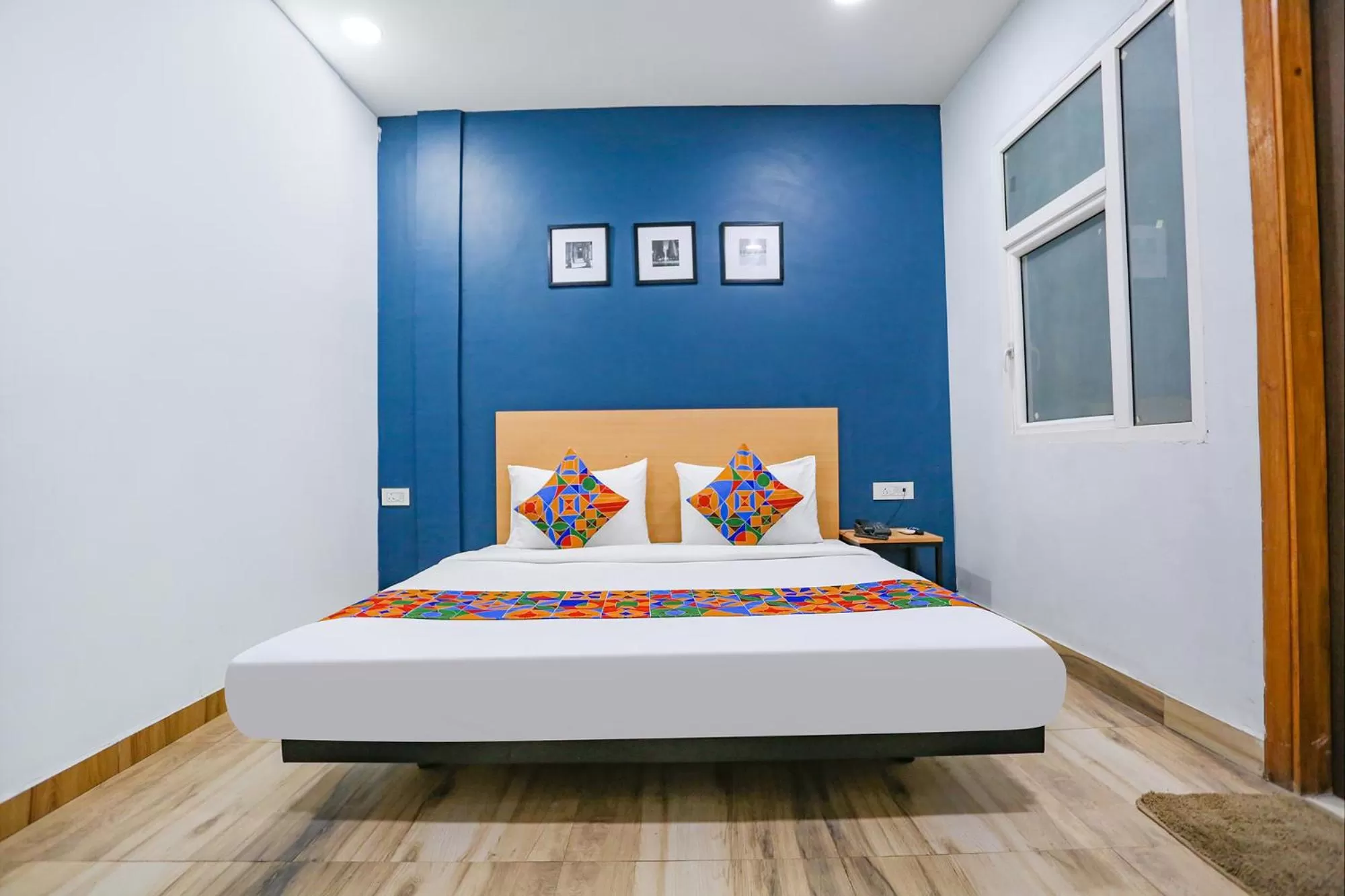 Bed in FabHotel F9 Peeragarhi