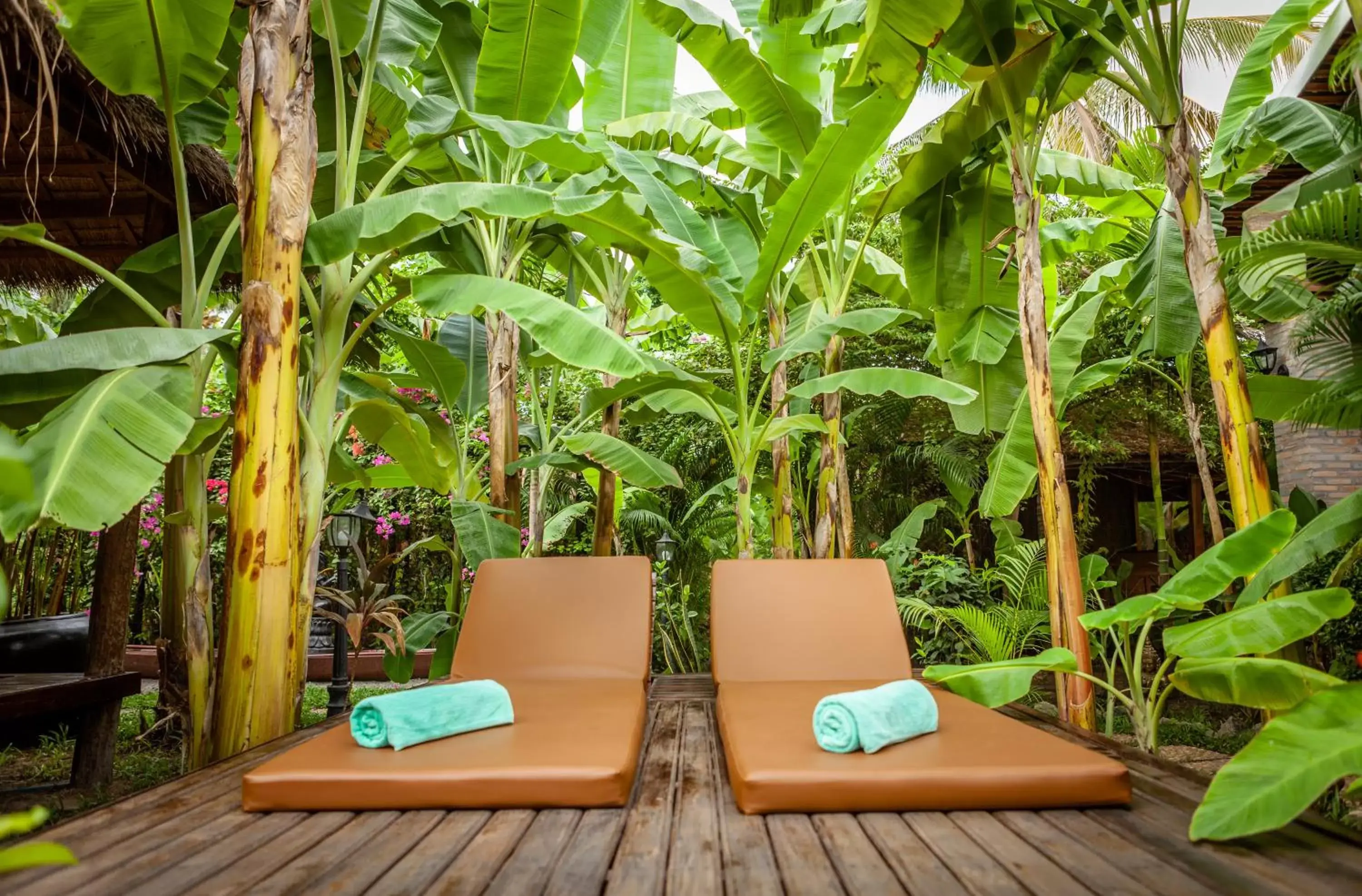 sunbed in Authentic Khmer Village Resort sunbed in Authentic Khmer Village Resort
