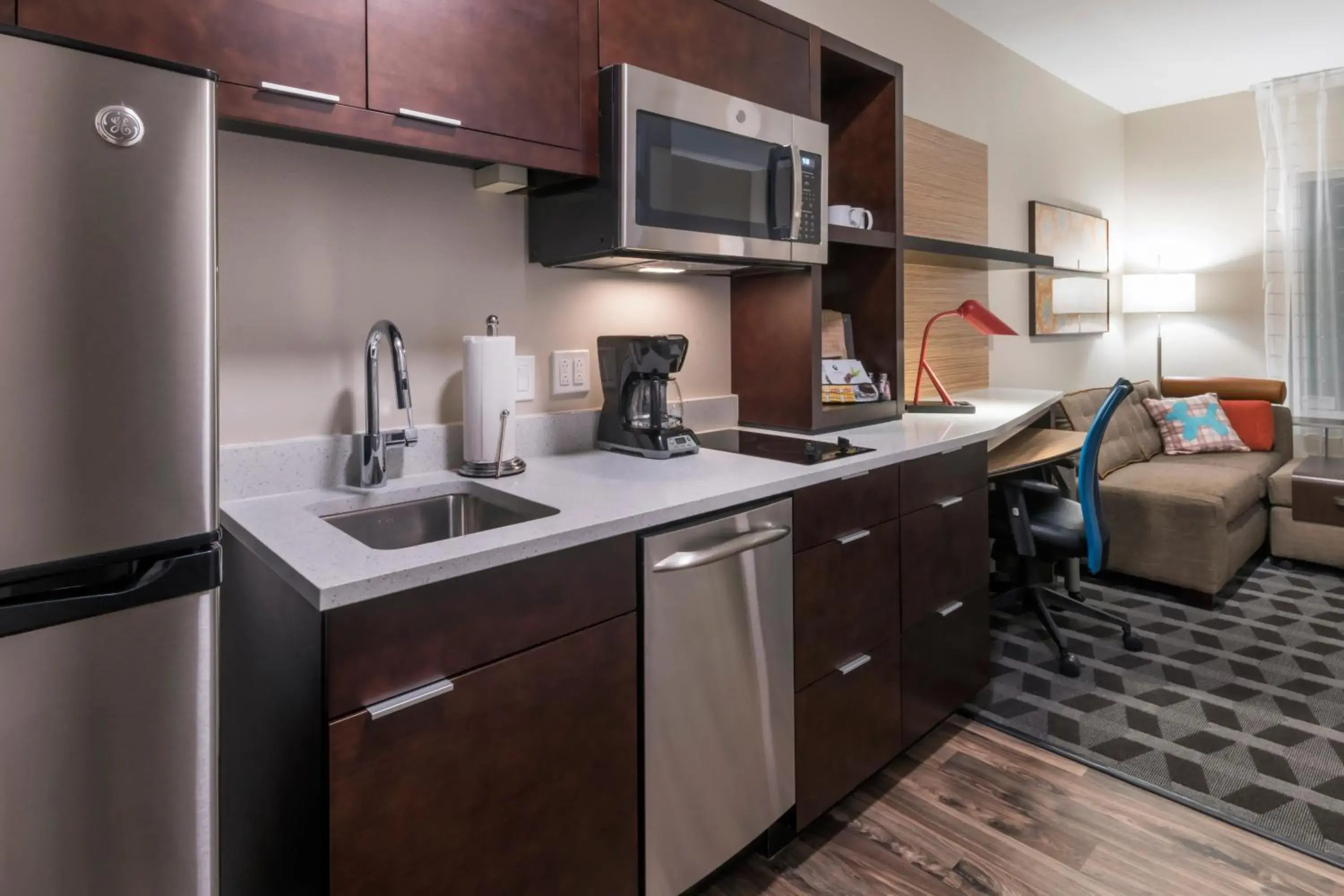 kitchen, Kitchen/Kitchenette in TownePlace Suites by Marriott Hays