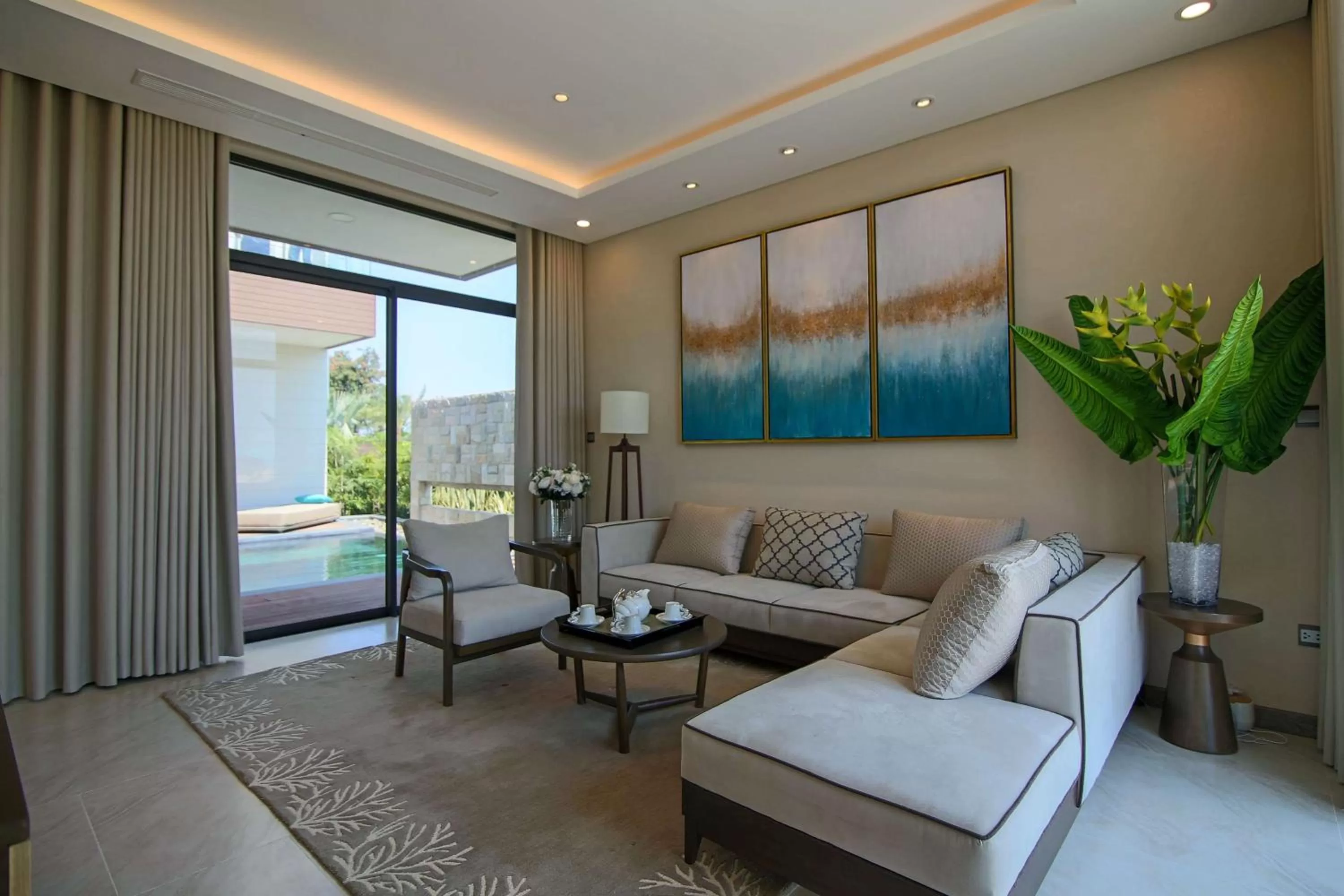 Living room in Wyndham Grand KN Paradise Cam Ranh