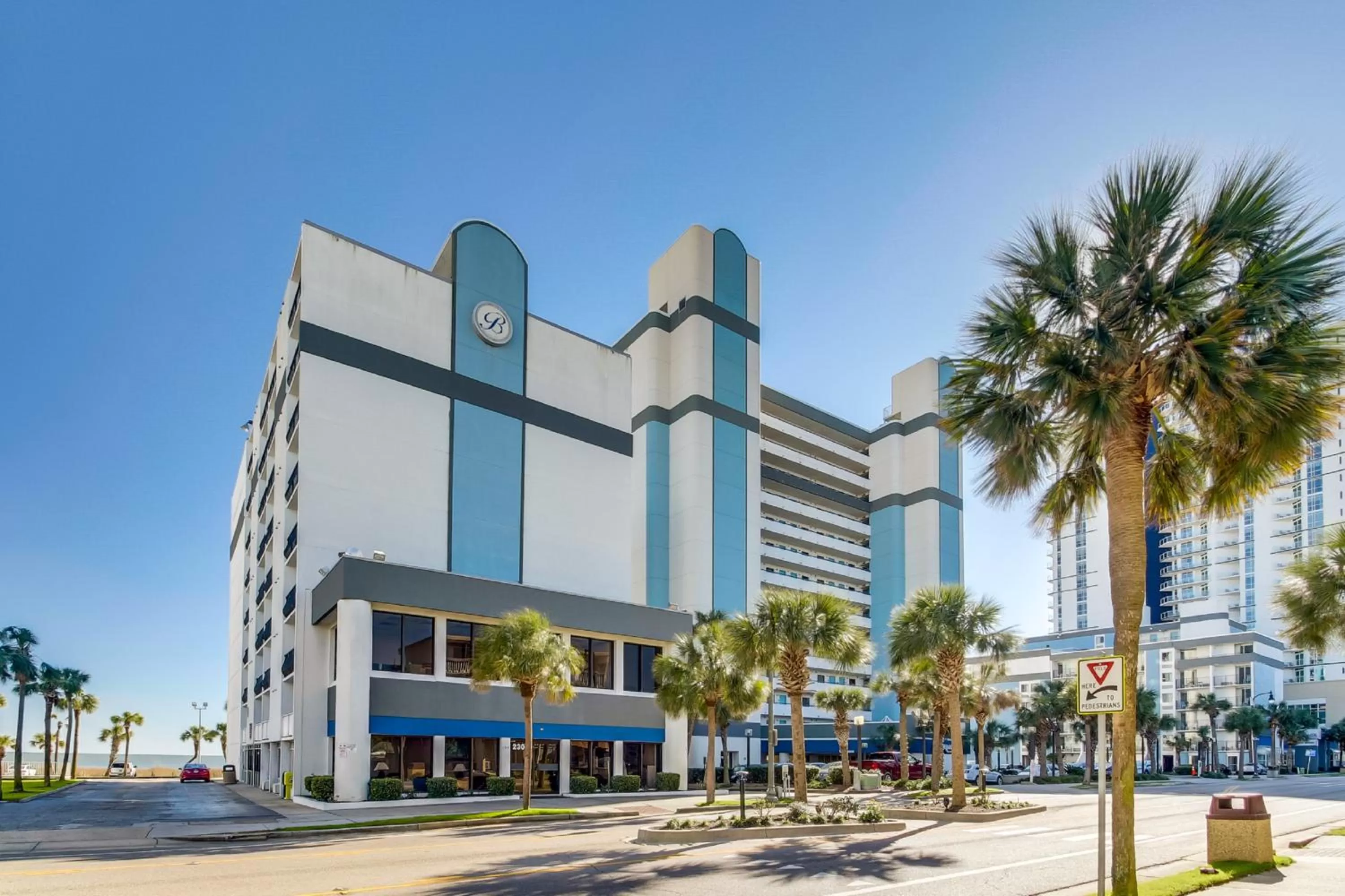 Property building in Boardwalk Beach Resort Condo w Oceanfront Balcony