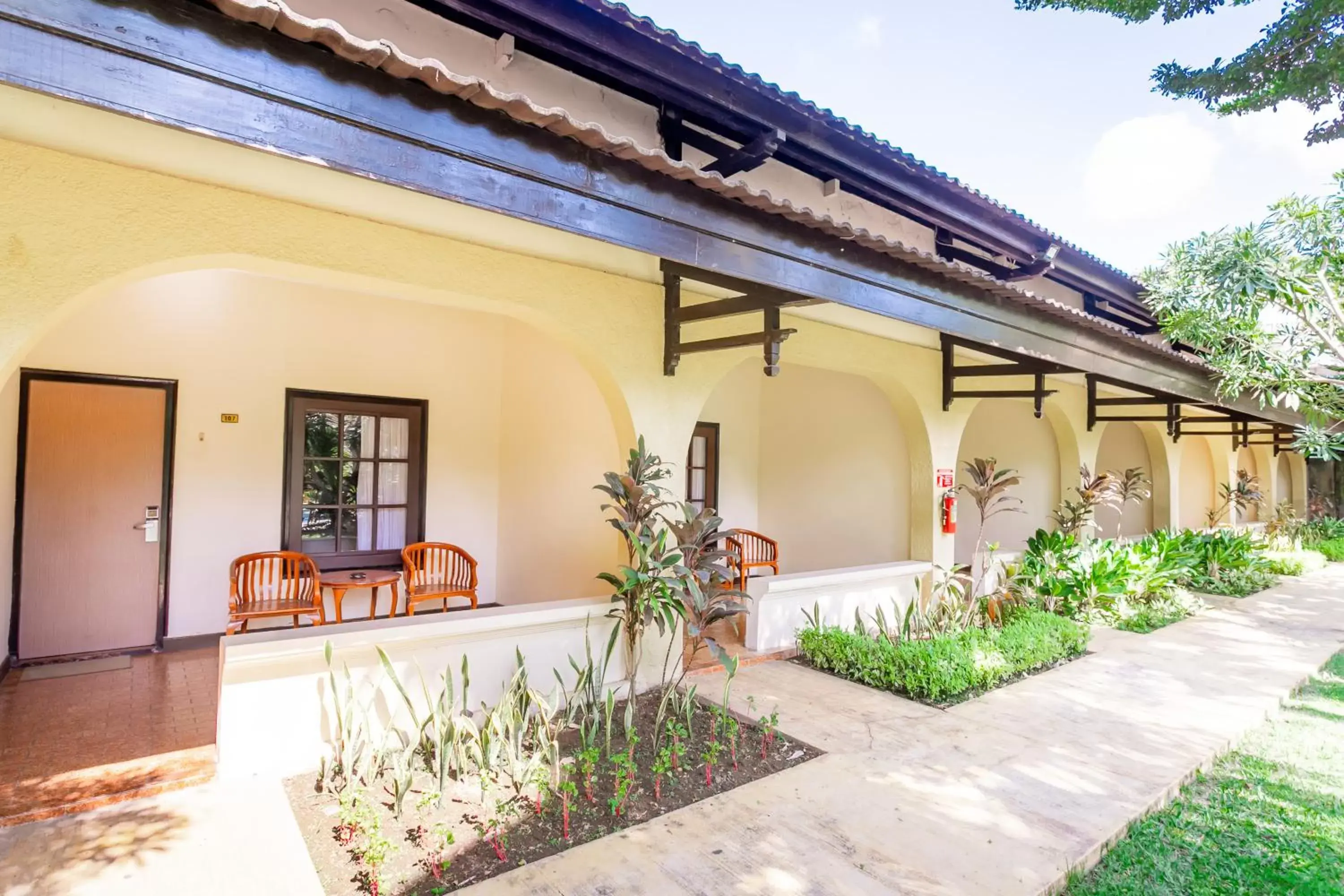 Patio, Property Building in Lombok Garden Hotel