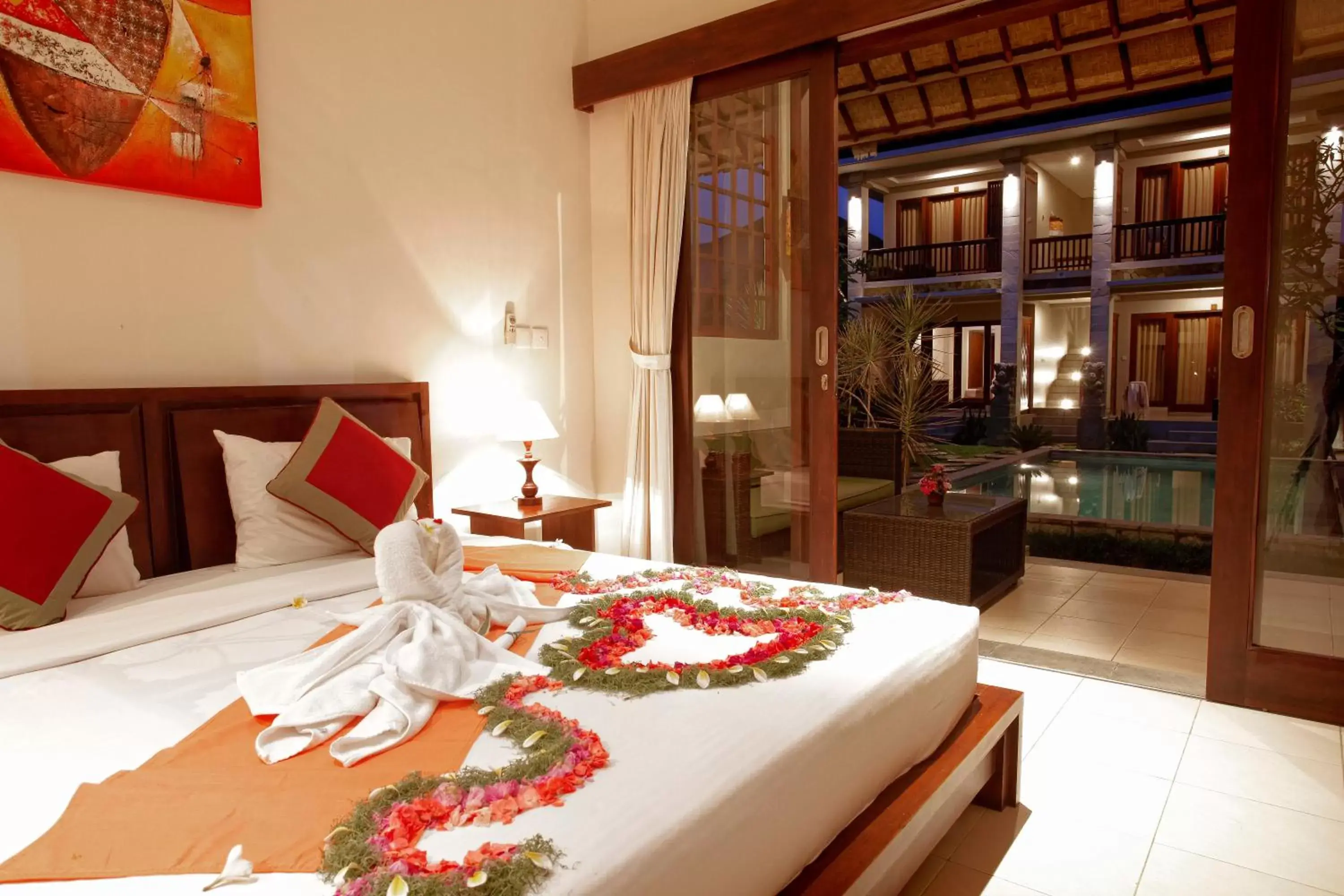 Property building, Bed in Lili Cottage Ubud Property building, Bed in Lili Cottage Ubud