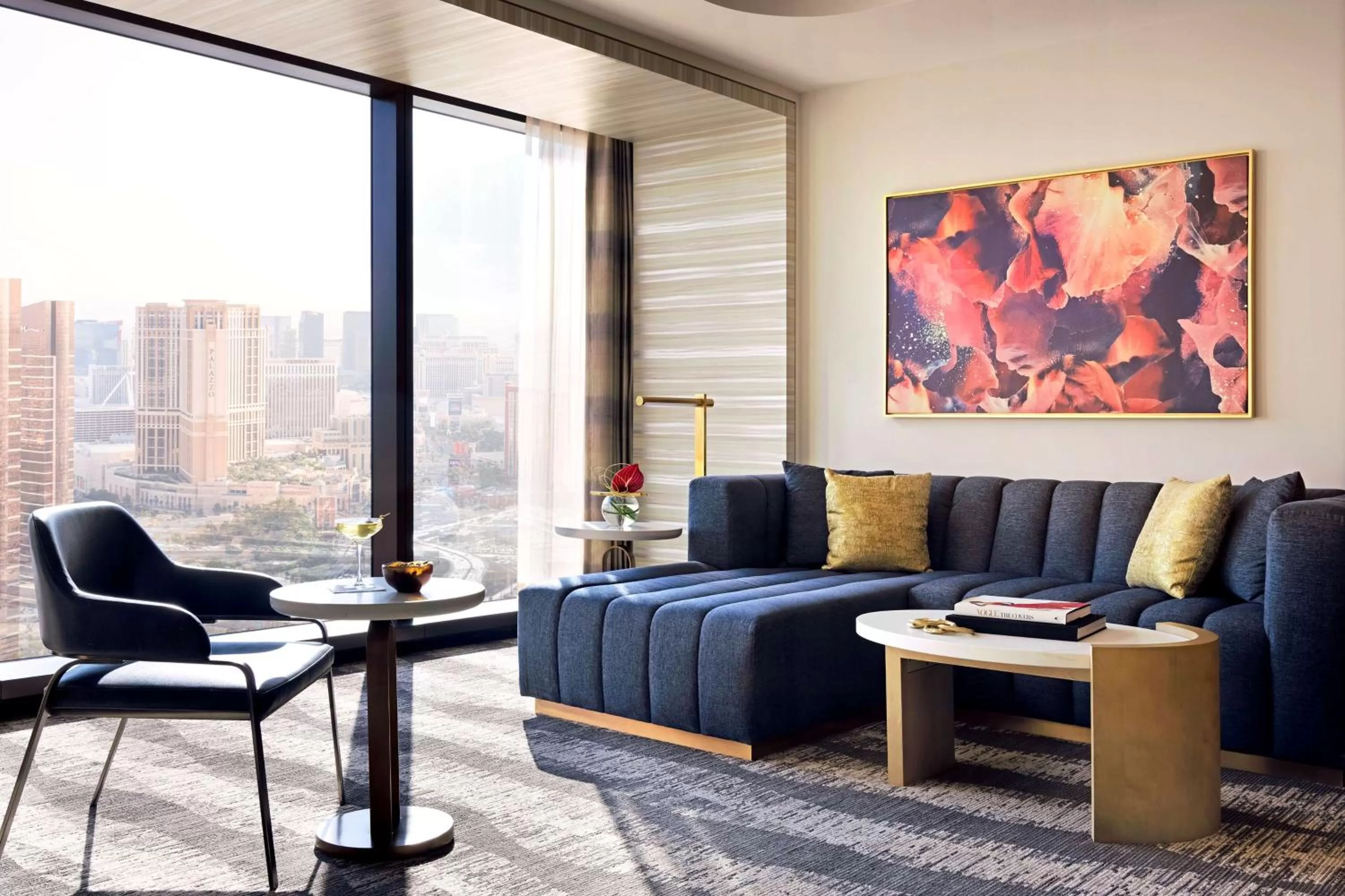 Living room in Conrad Las Vegas At Resorts World