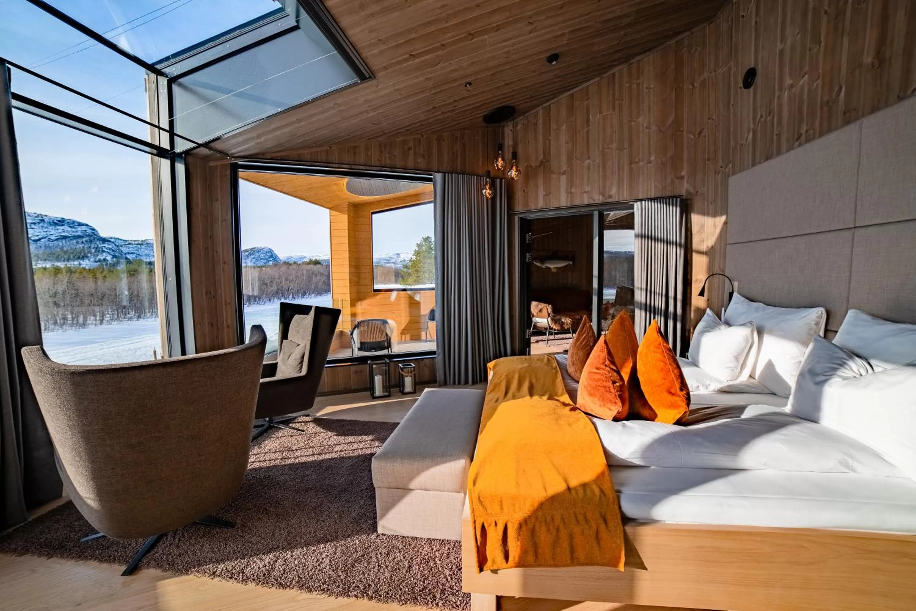 Bedroom in Sorrisniva Arctic Wilderness Lodge