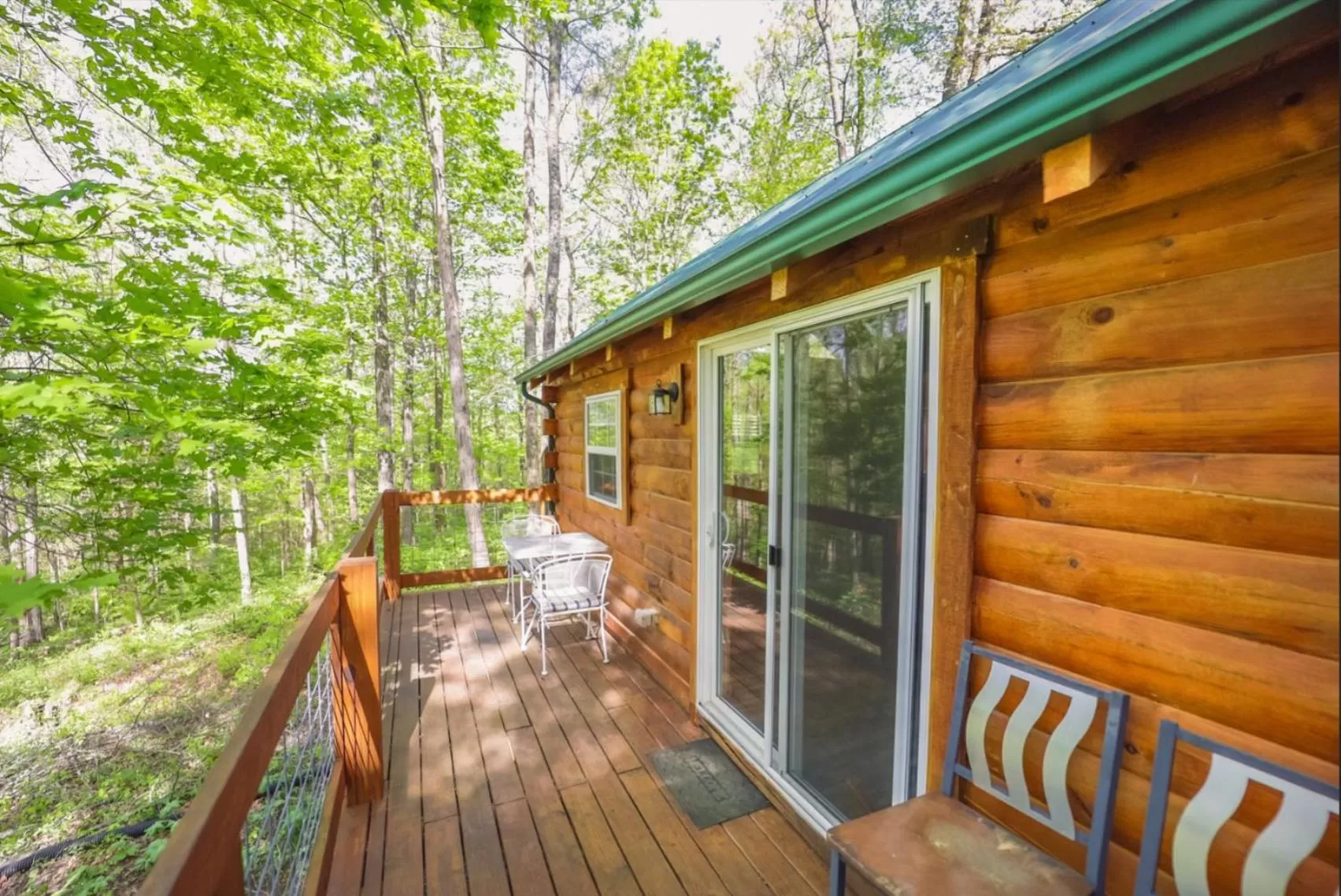 Patio in Kozy Haven Log Cabin Rentals