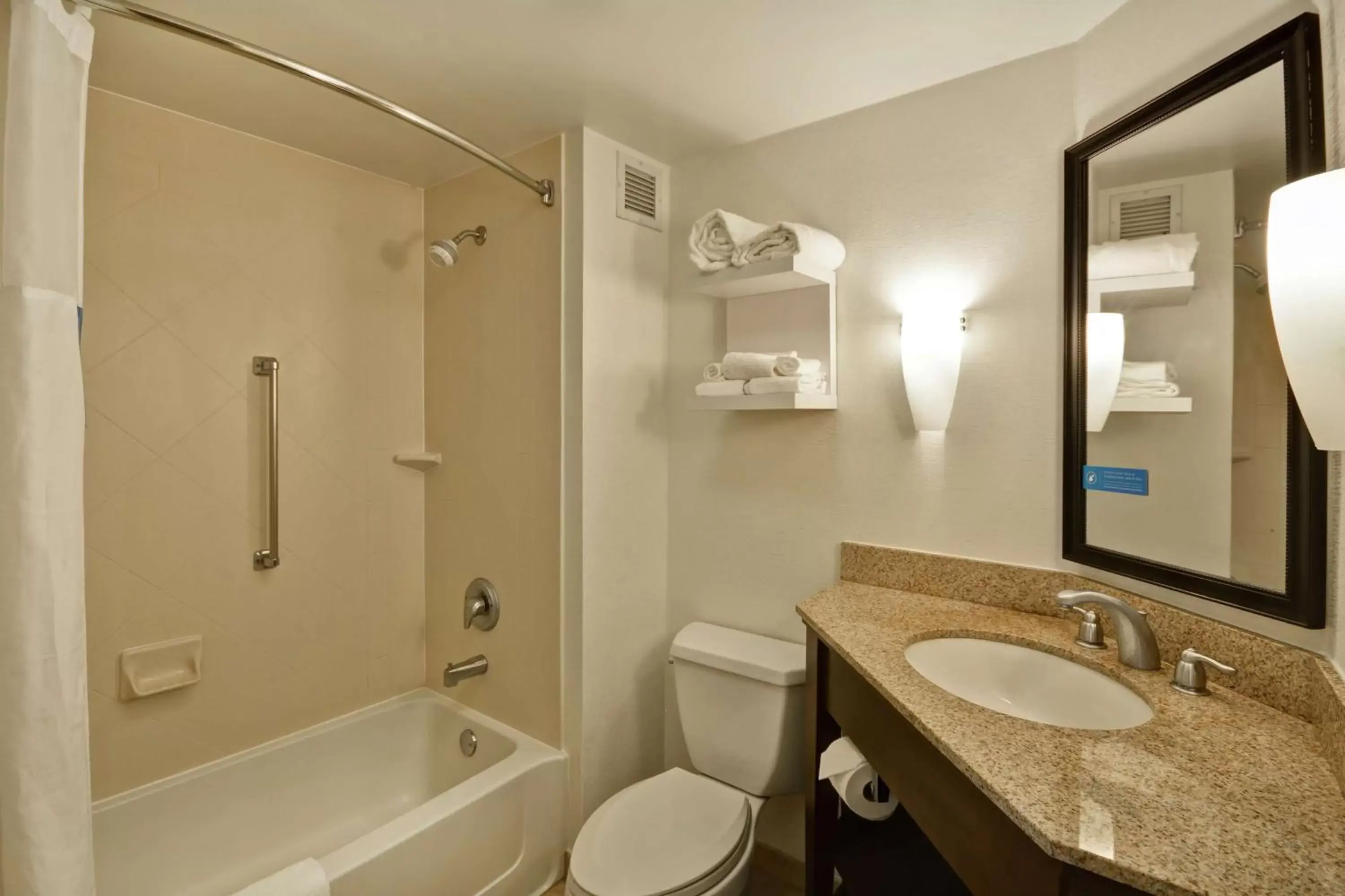 Bathroom in Hampton Inn Detroit Madison Heights South Troy