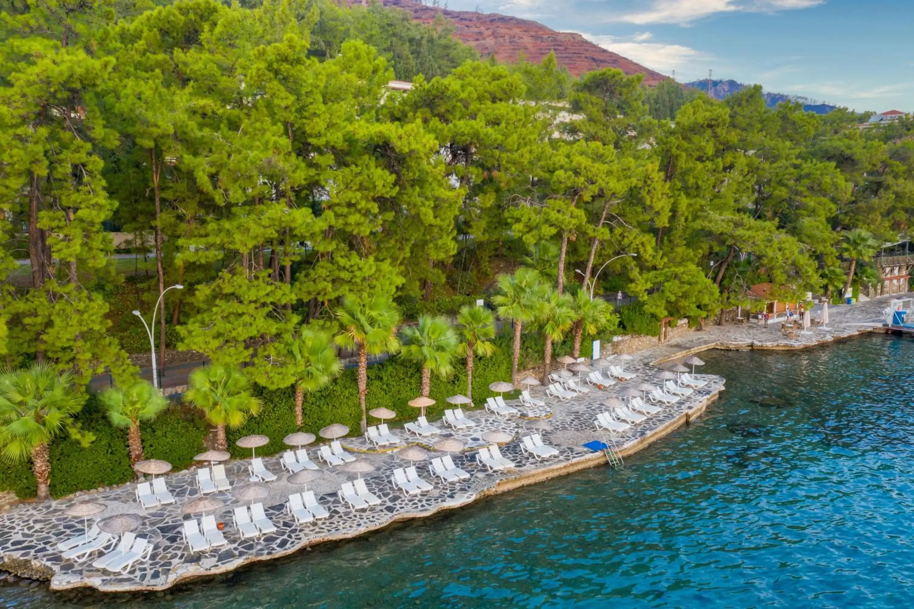 Beach, Bird's-eye View in Labranda Mares Marmaris Hotel