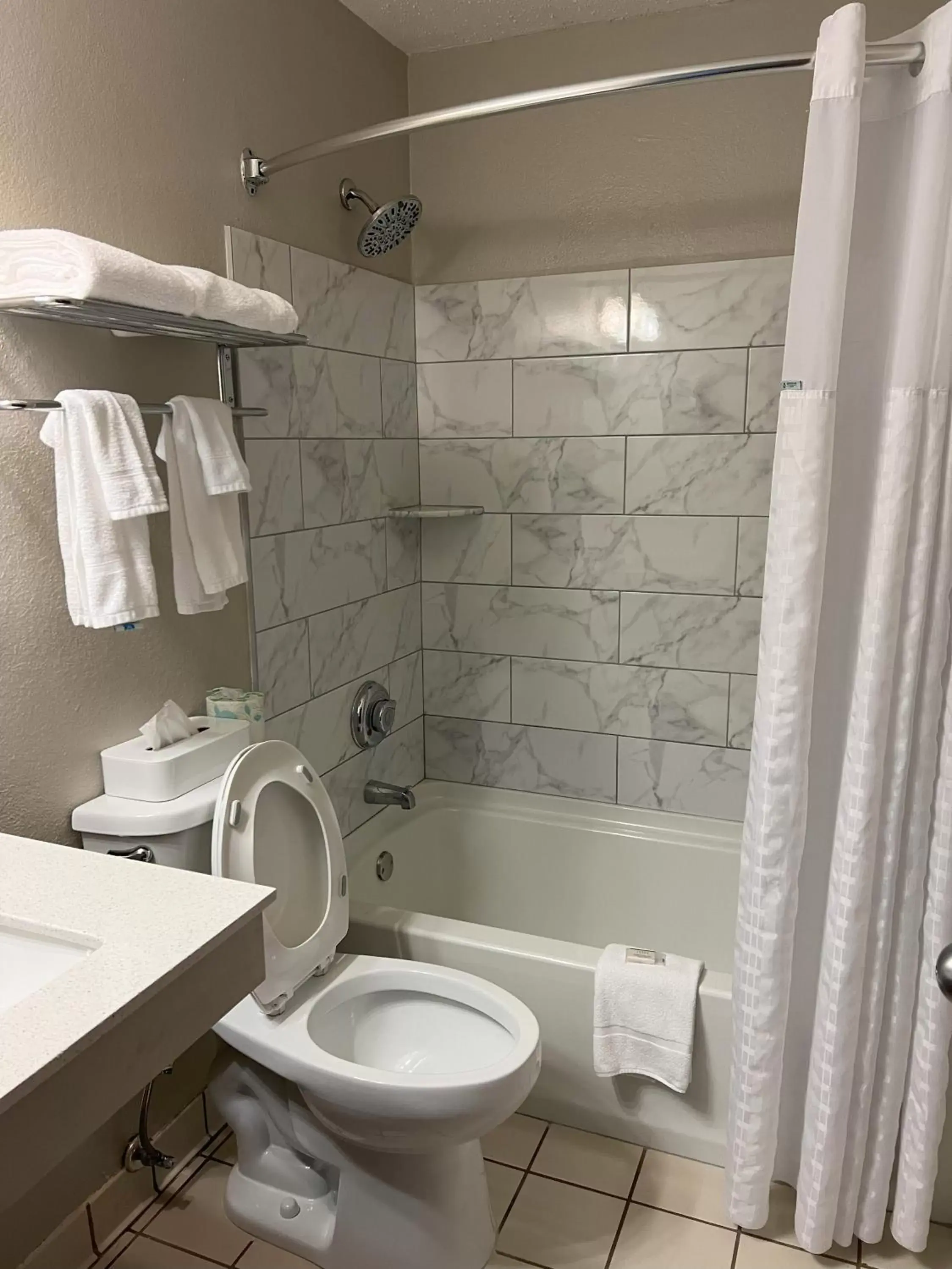 Shower, Bathroom in Days Inn by Wyndham Orange Park/Jacksonville