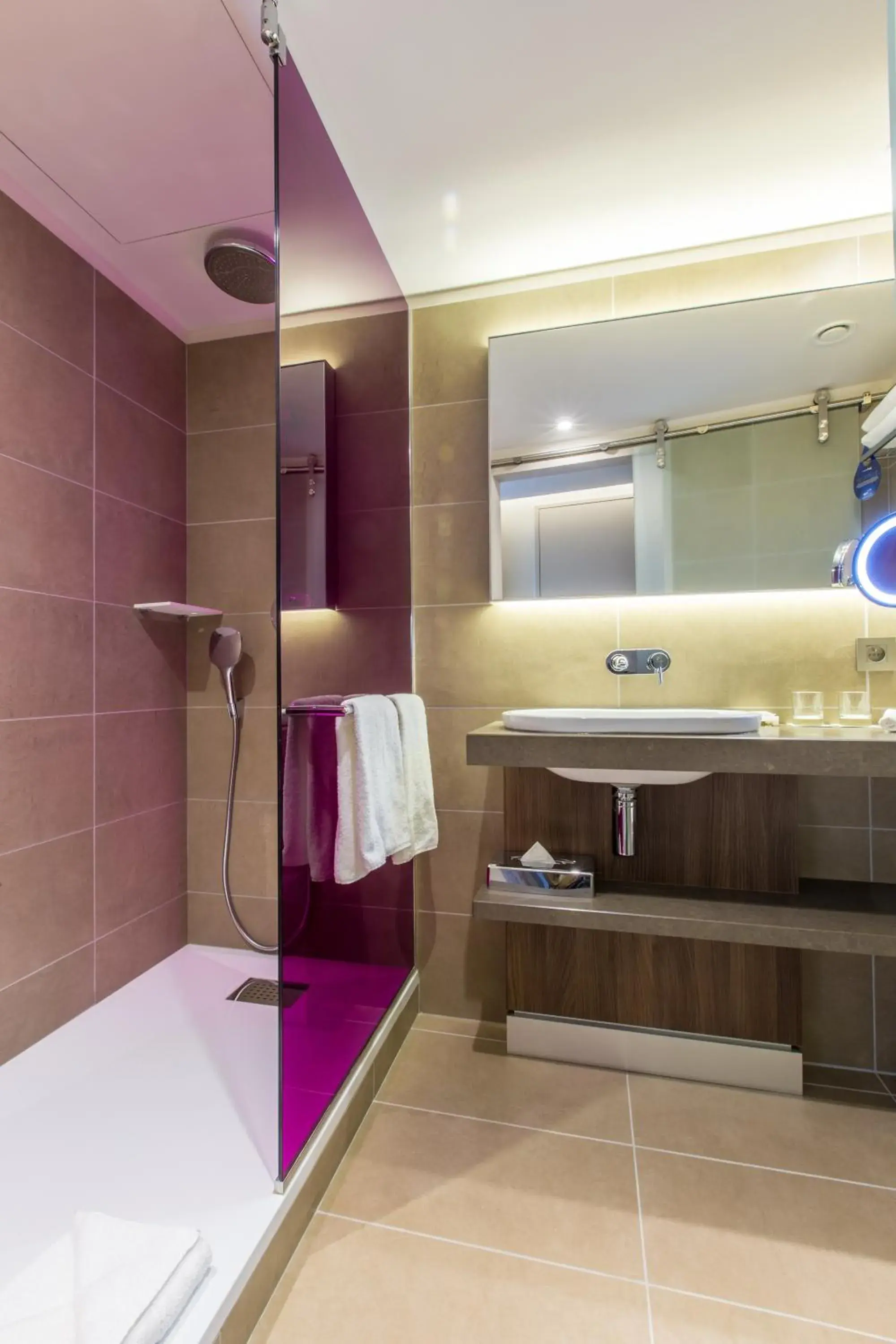 Shower, Kitchen/Kitchenette in Radisson Blu Hotel, Lyon