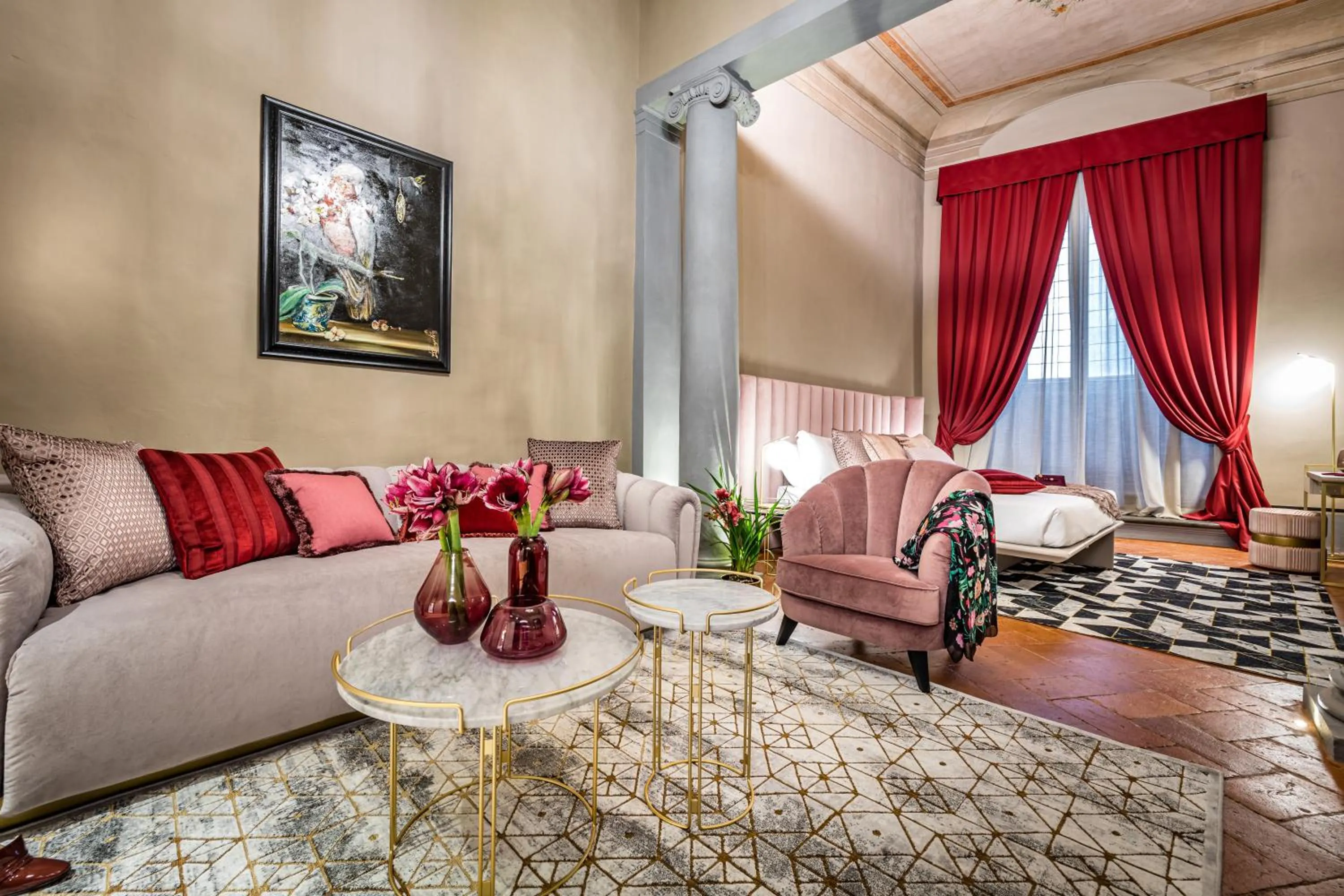 Living room in Palazzo Bianca Cappello Residenza d'Epoca