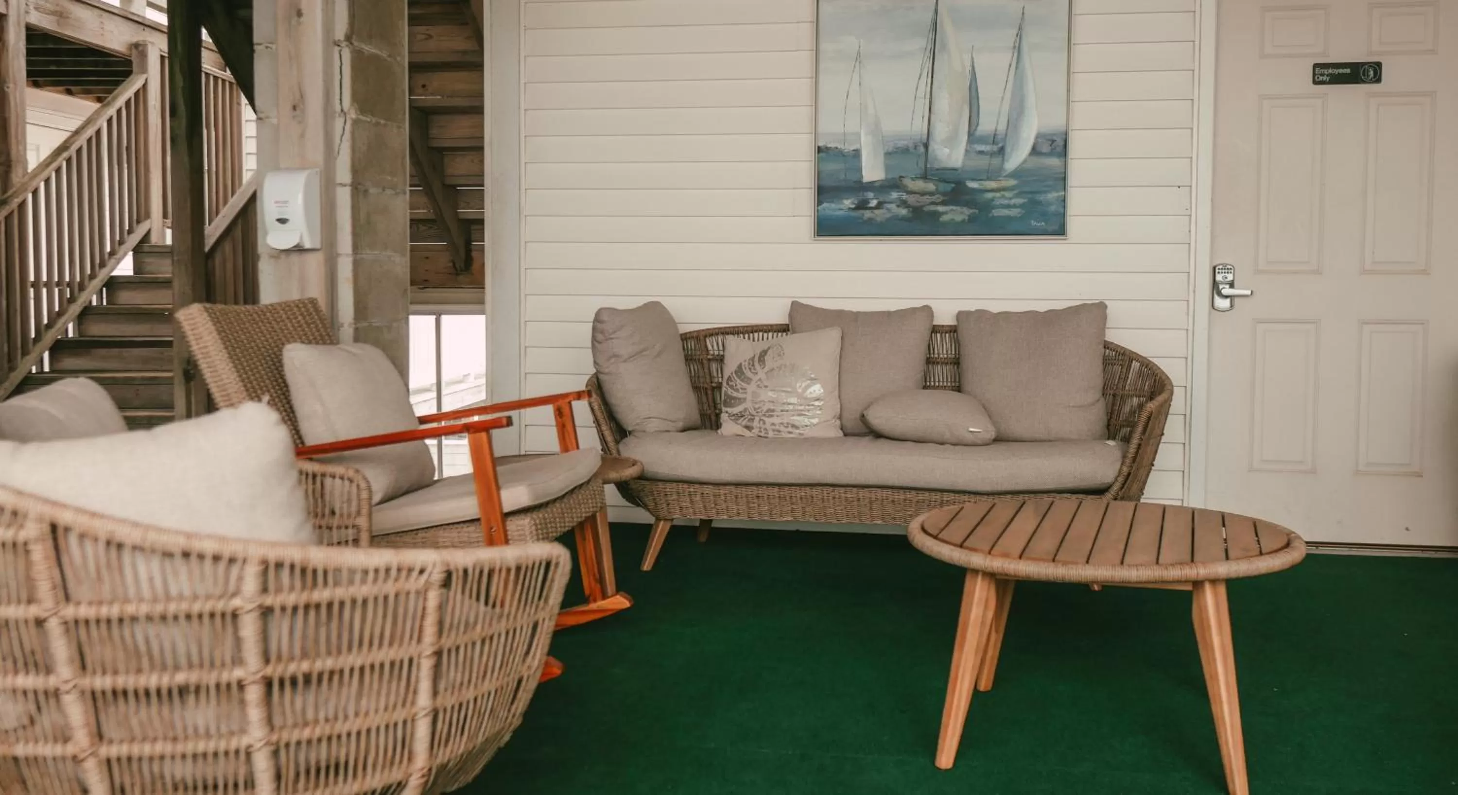 Seating area in The Atlantic Motel