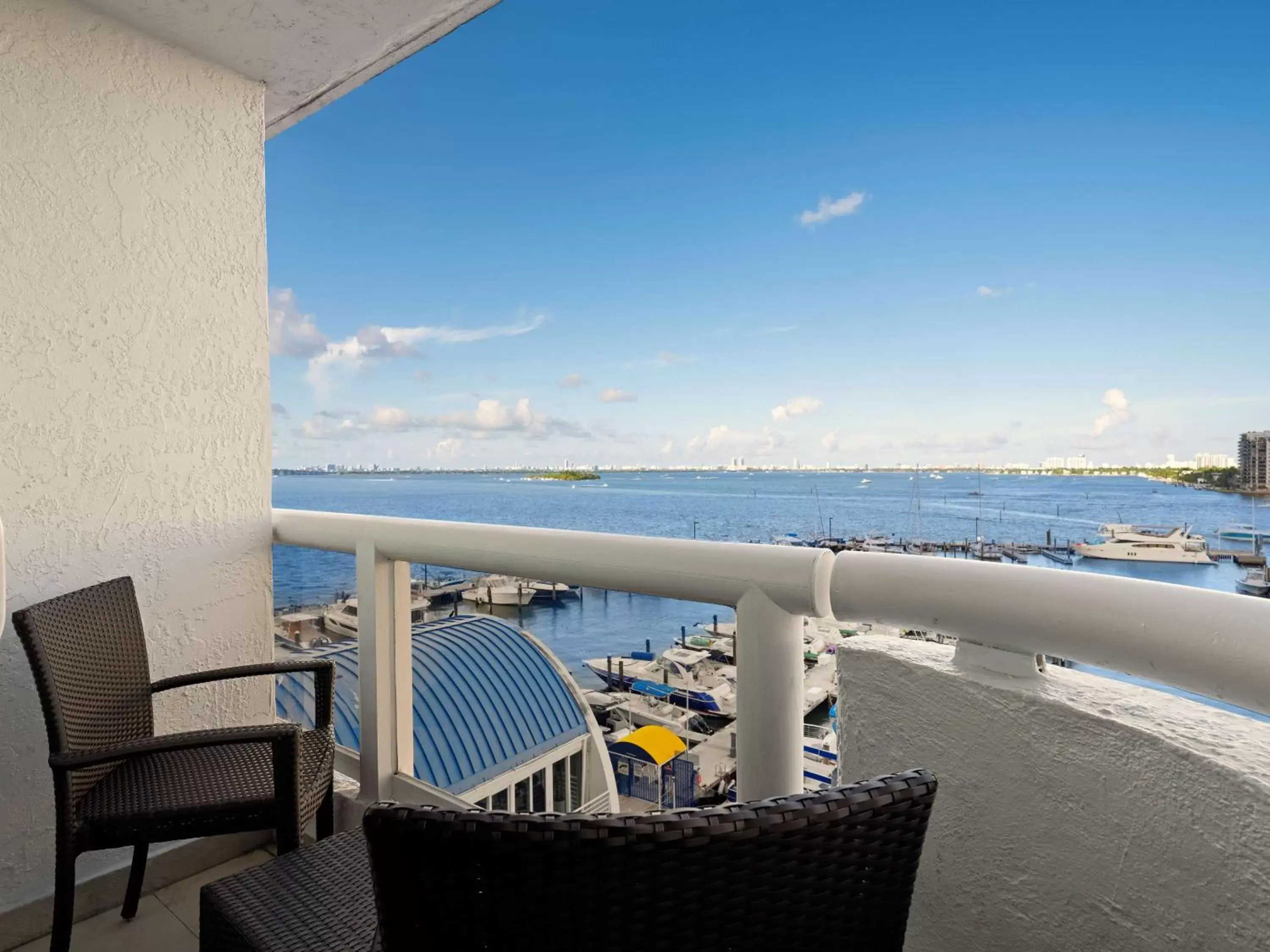 View (from property/room), Balcony/Terrace in DoubleTree by Hilton Grand Hotel Biscayne Bay