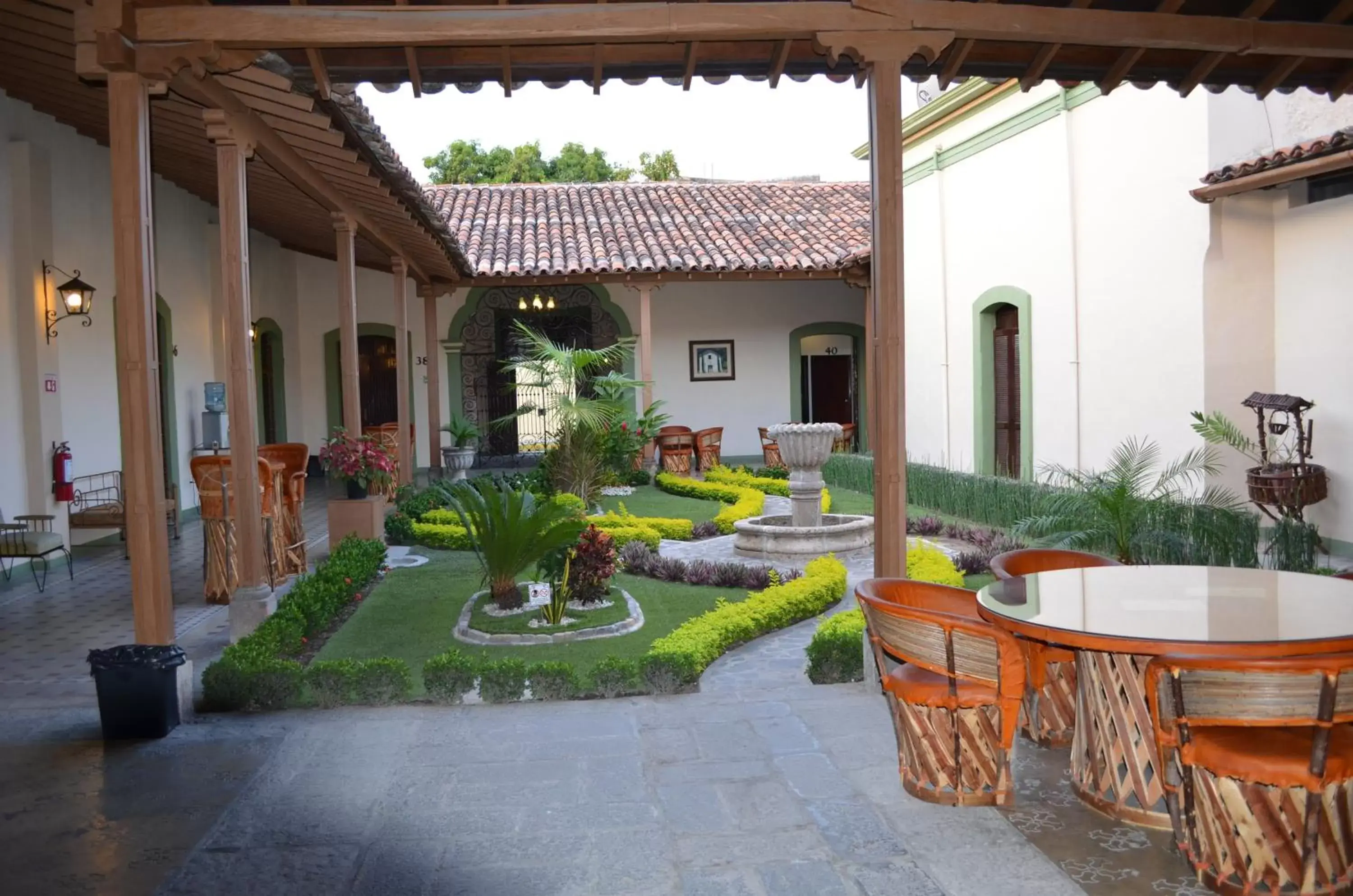 Garden view in Hotel La Merced