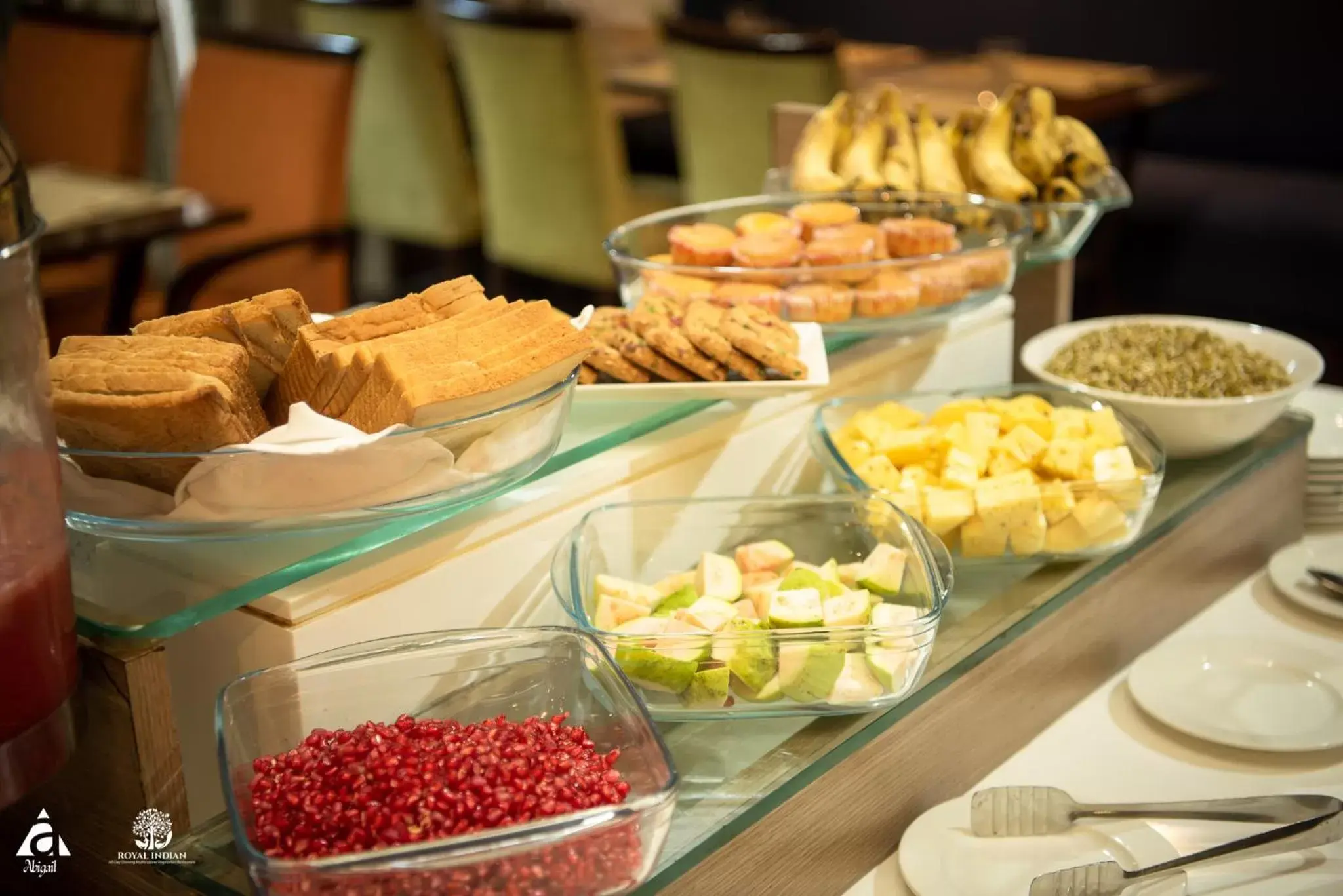 Buffet breakfast, Food in Hotel Abigail Goradia's