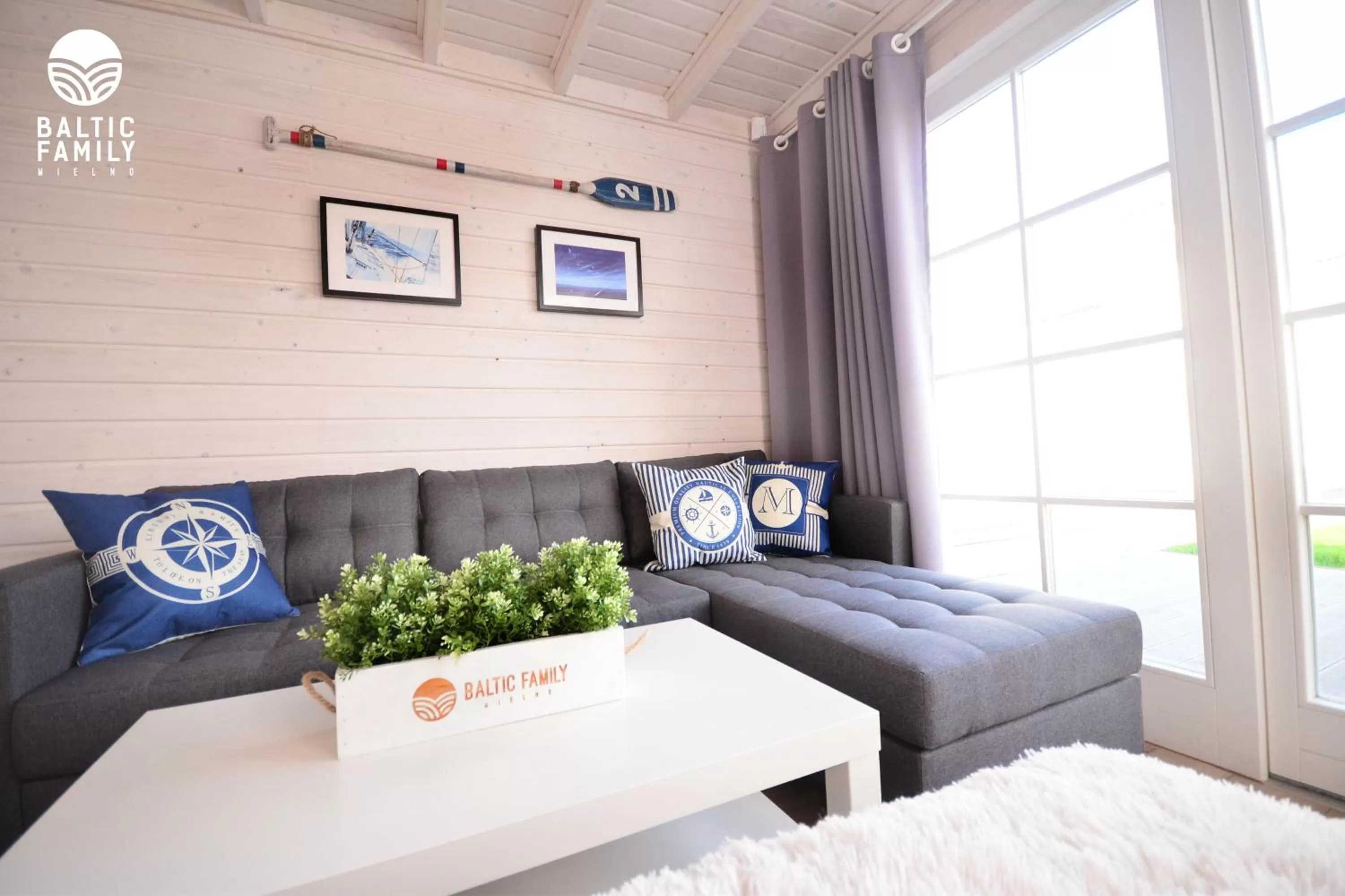 Living room, Seating Area in Baltic Family - domki całoroczne nad morzem basen kidsclub rowery
