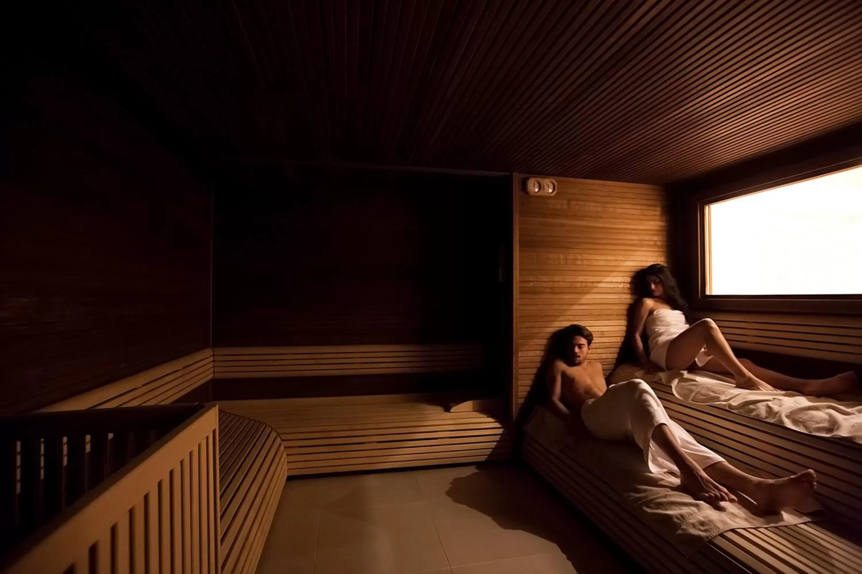 Sauna, Guests in Schloss Hotel & Spa Pontresina