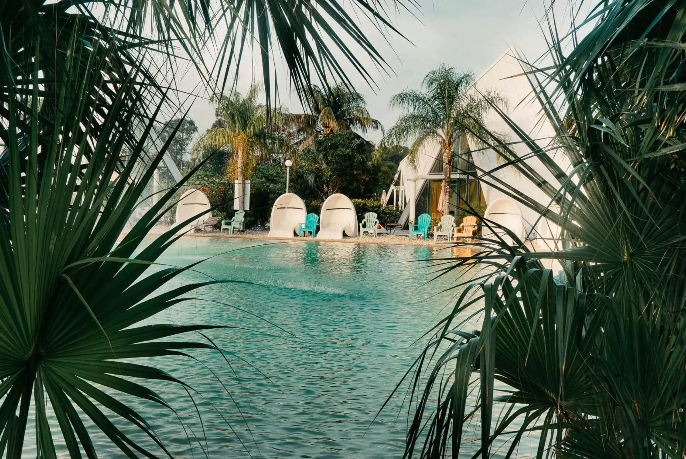 Garden, Swimming Pool in Pyramids in Florida