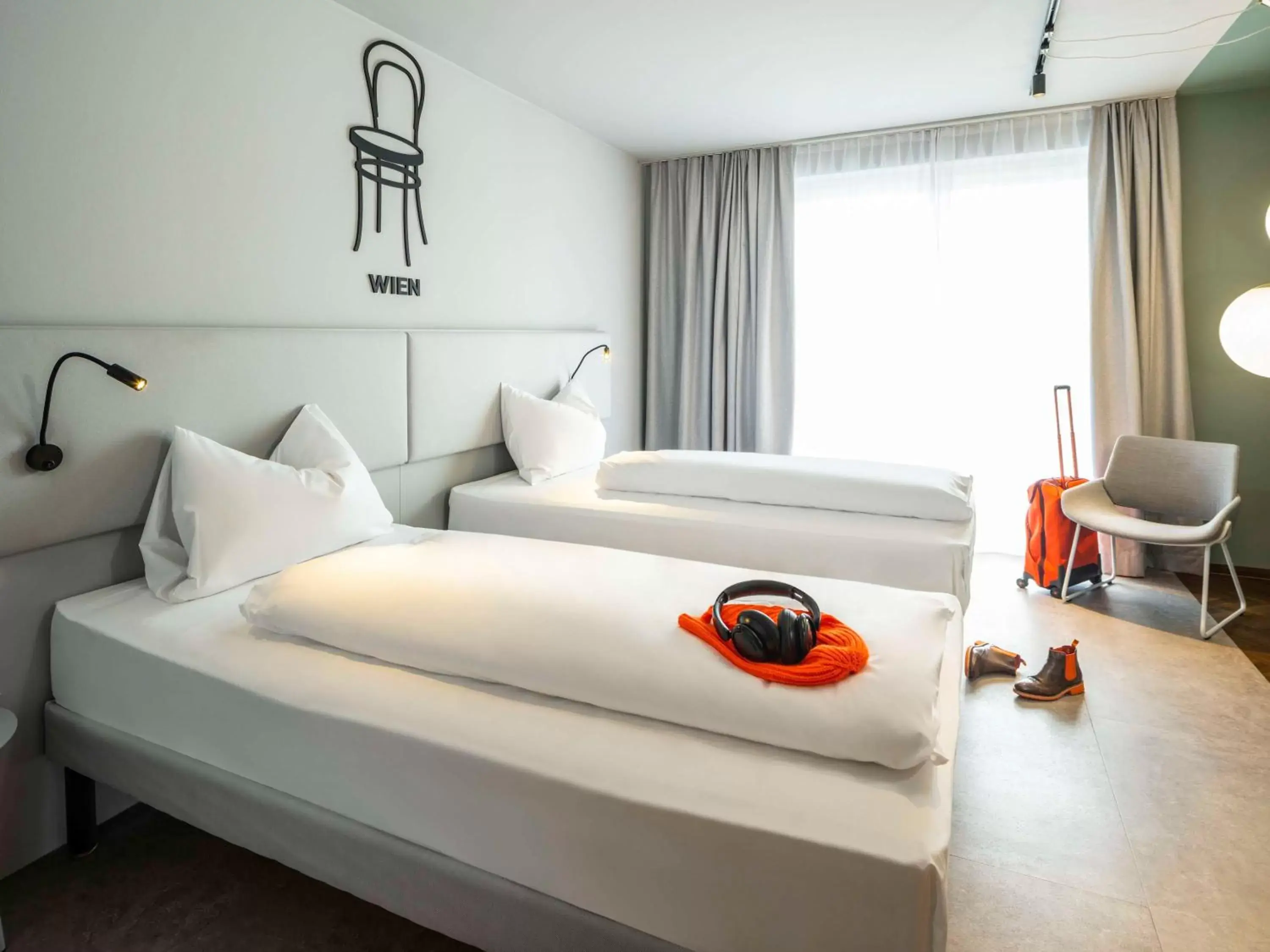 Bedroom, Bed in ibis Styles Graz Messe