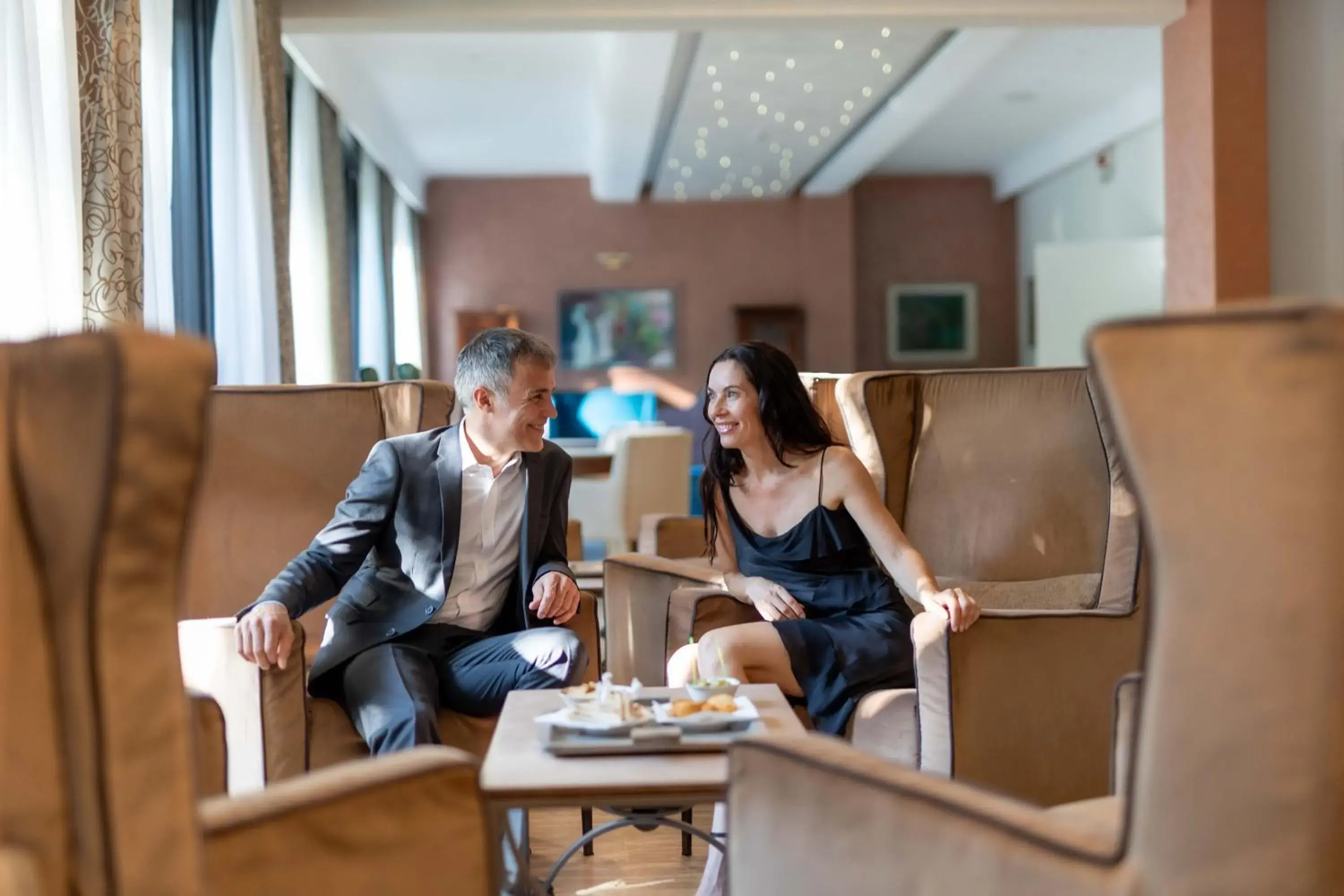 Seating area in Hotel Terme Milano