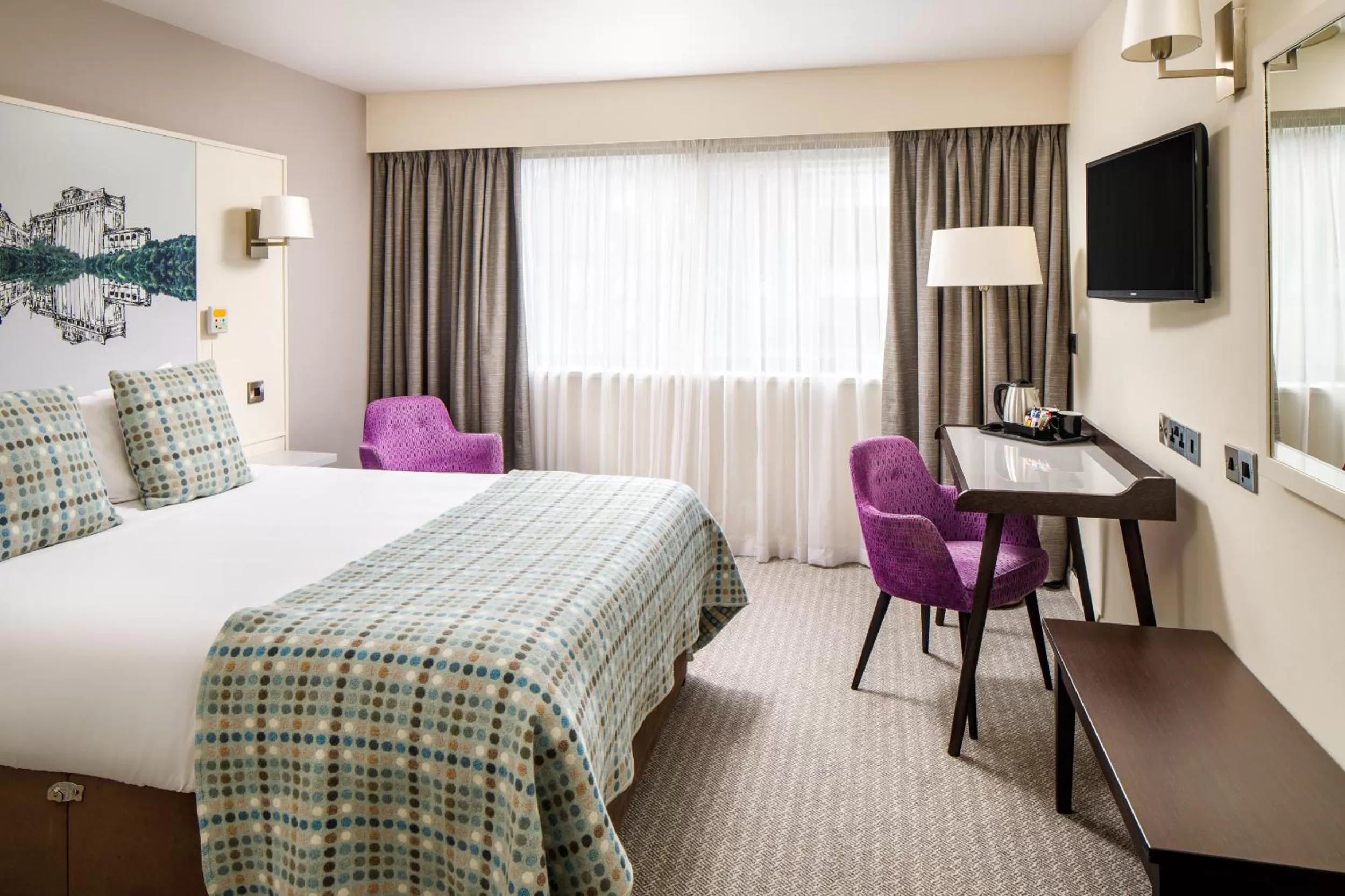 Bed in Mercure Swansea Hotel