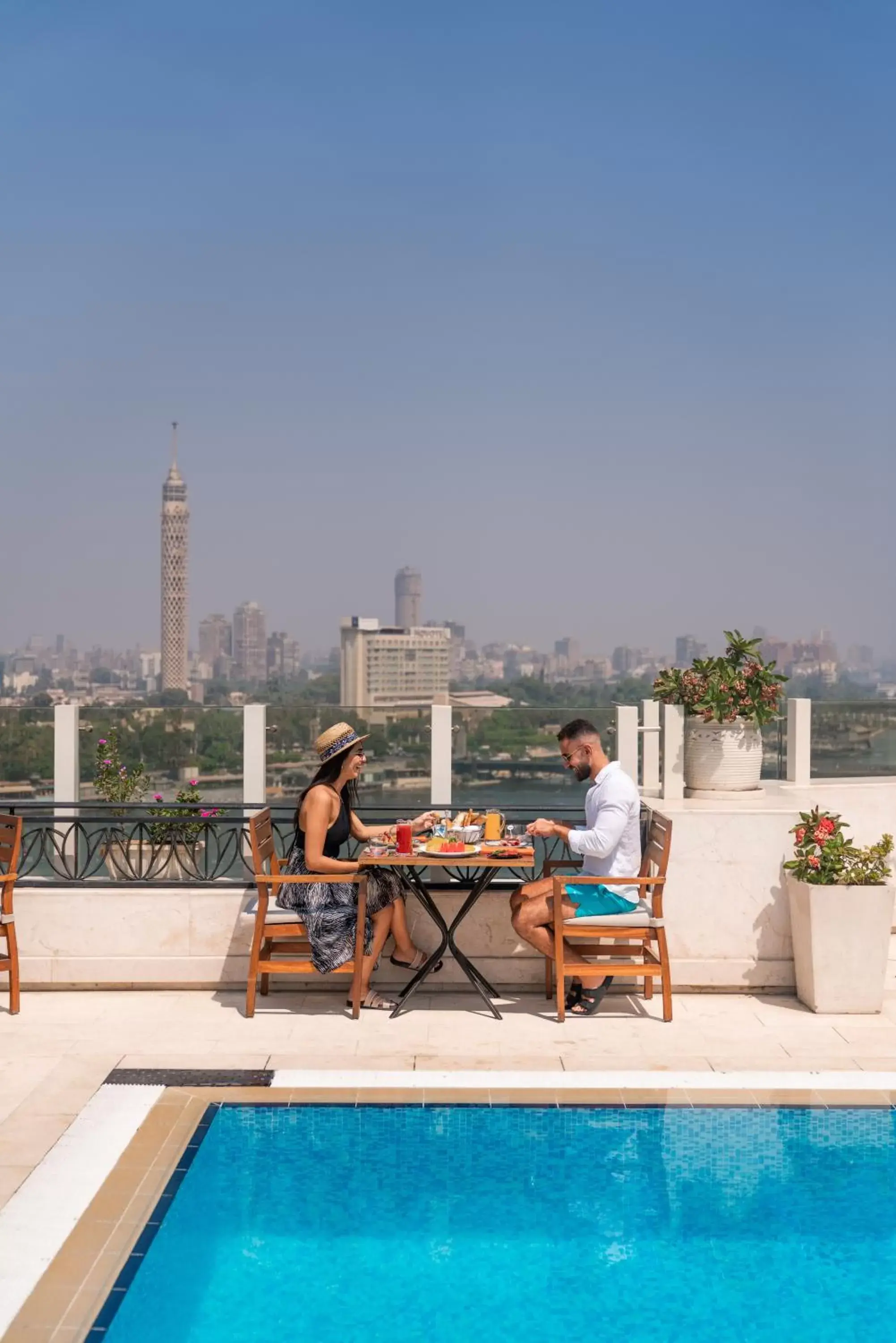 Swimming Pool in Kempinski Nile Hotel, Cairo