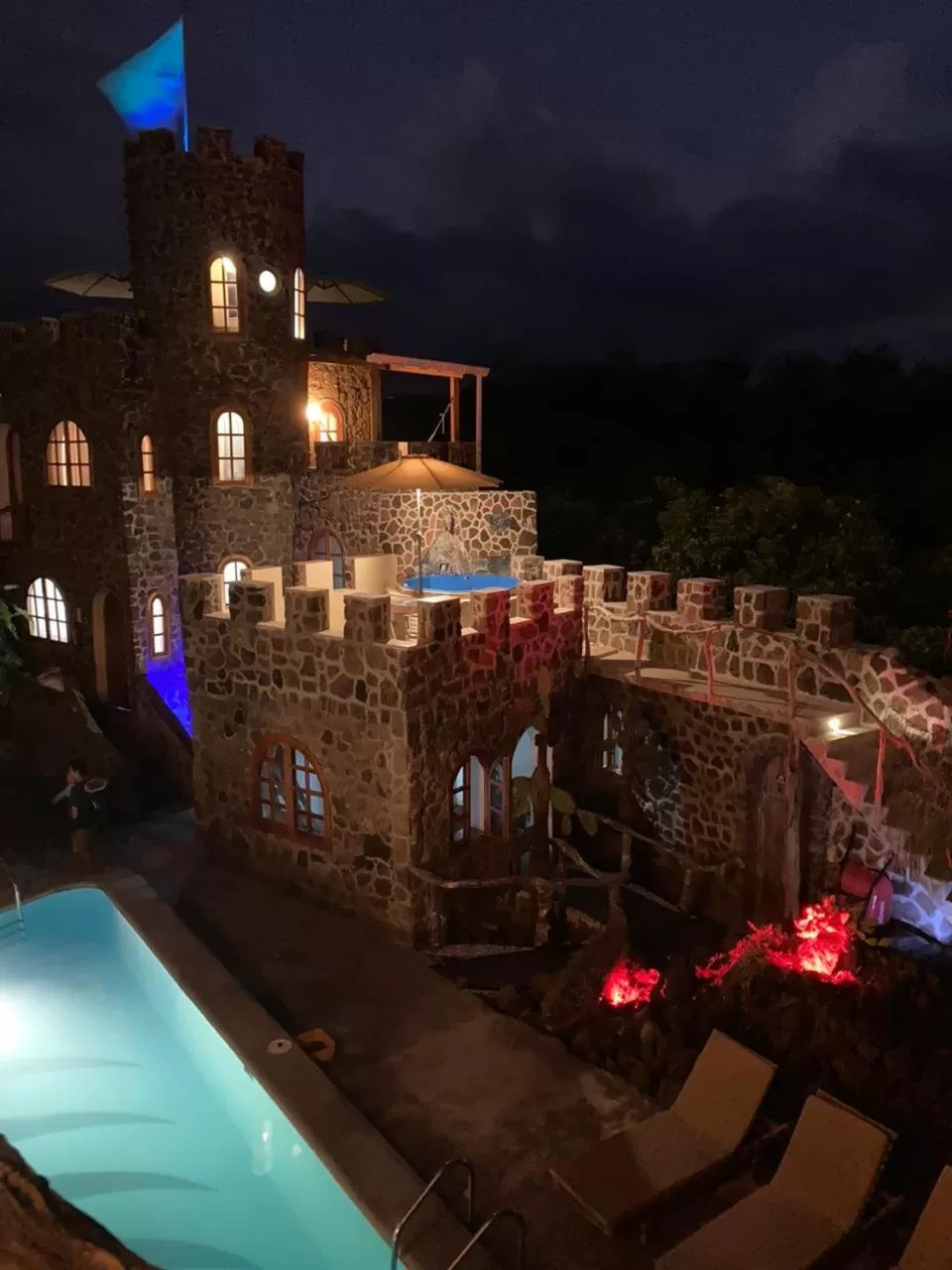 Pool view in La Fortaleza De Haro