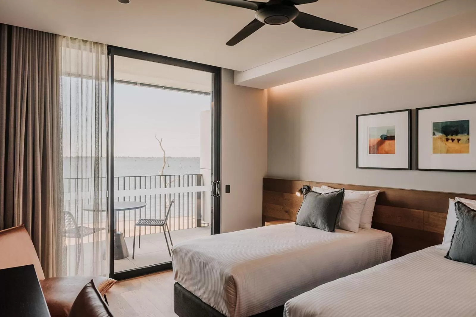 Balcony/Terrace, Bed in The Sebel Yarrawonga Silverwoods