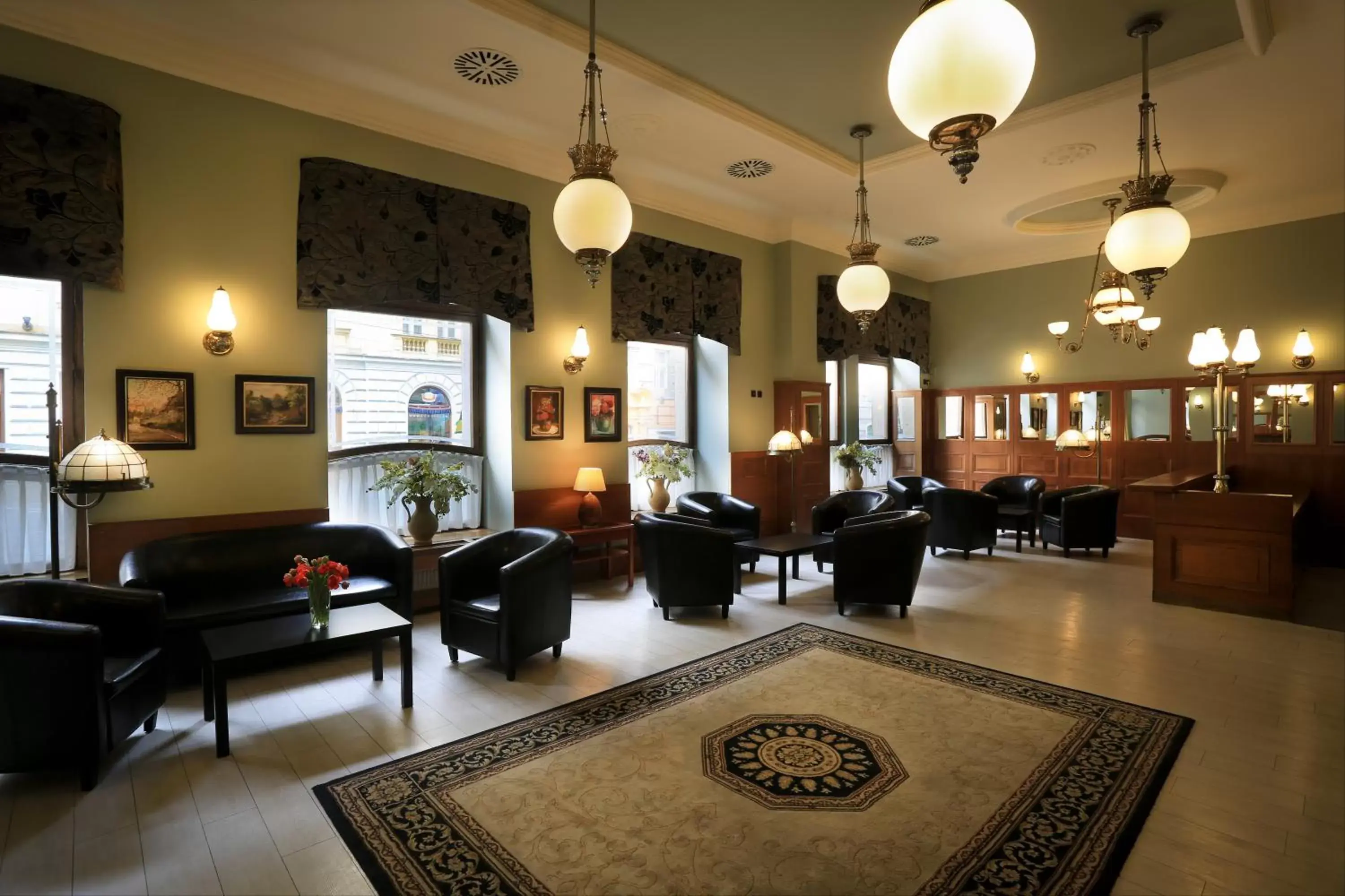 Lobby or reception, Lobby/Reception in Hotel Ariston Prague
